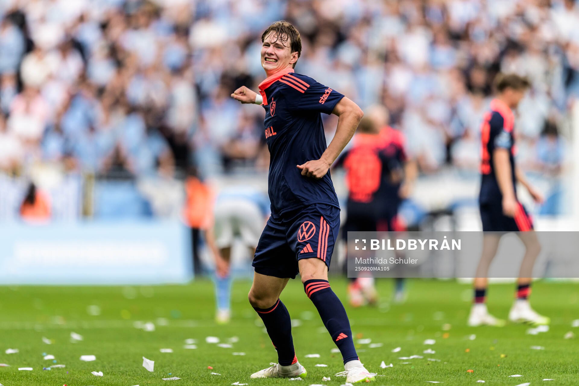 Djurgårdens August Priske Flyger jublar