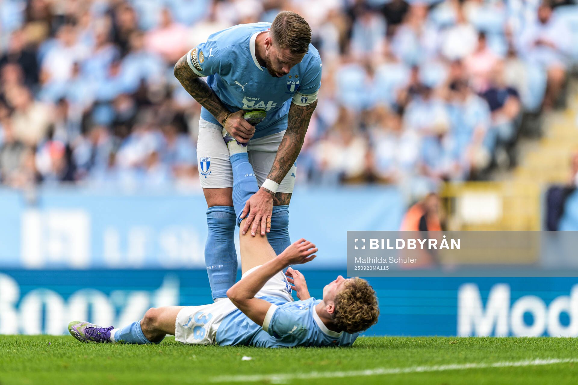 Malmö FFs Pontus Jansson och Hugo Bolin