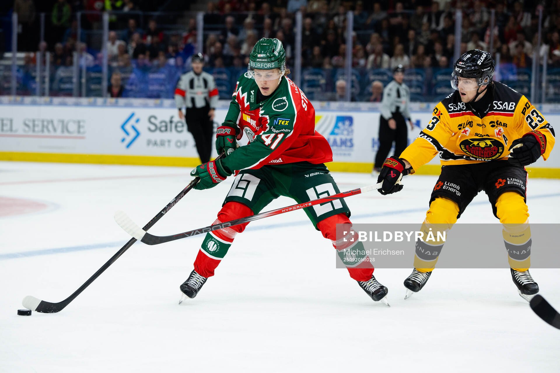 Frölundas Ivar Stenberg och Luleås Jesper Sellgren