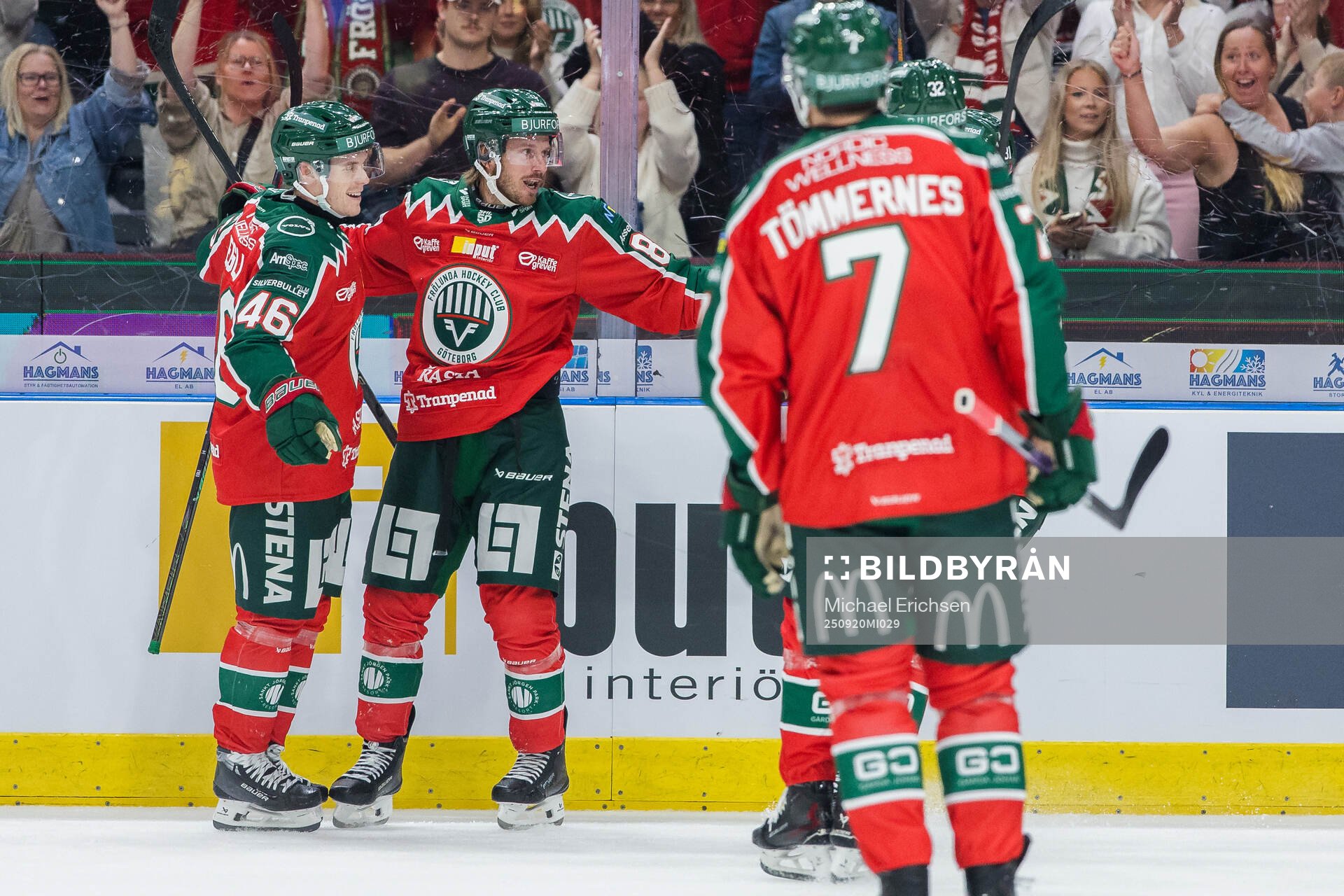 Frölundas Erik Thorell jublar