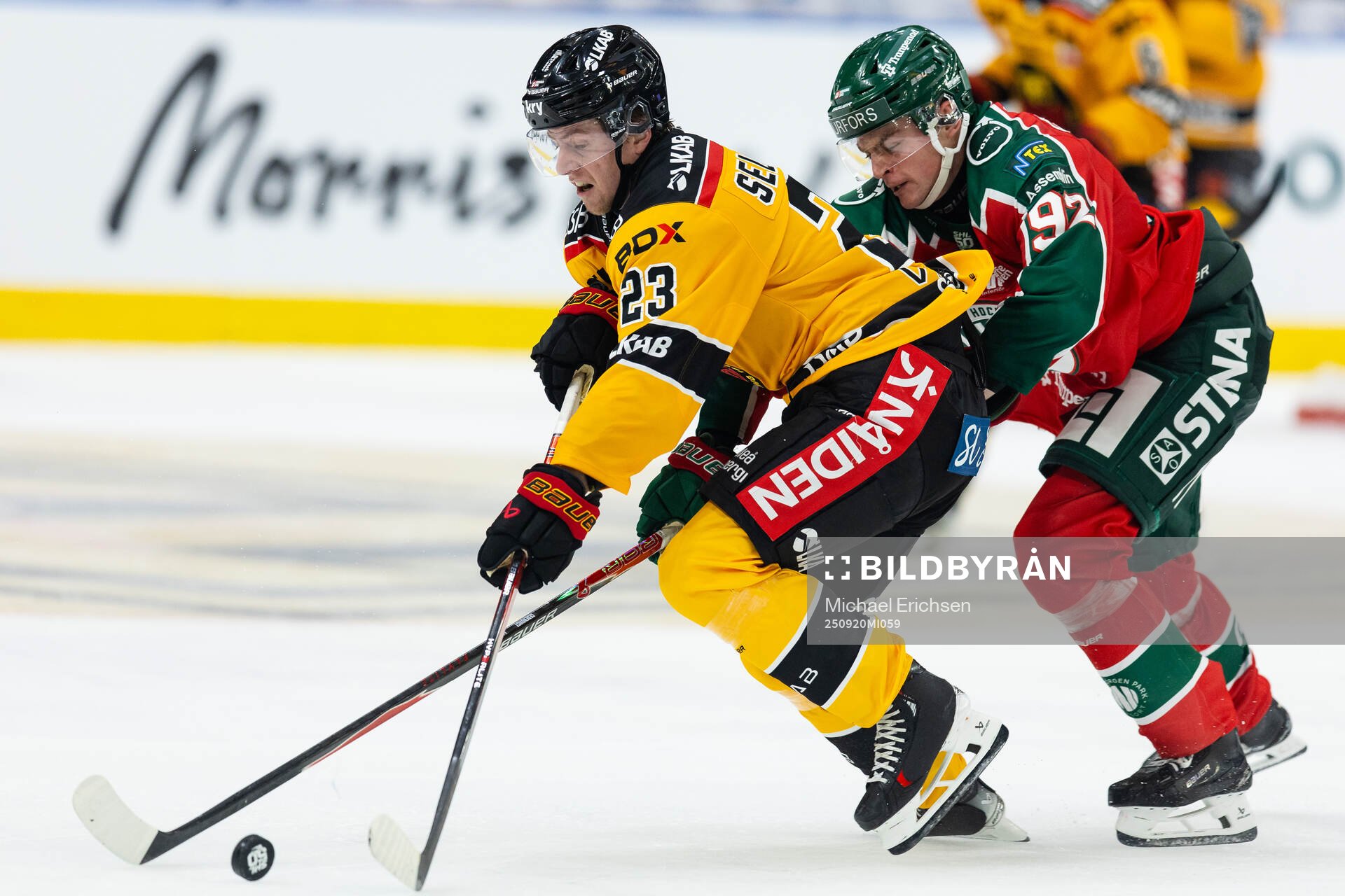 Luleås Jesper Sellgren och Frölundas Filip Cederqvist