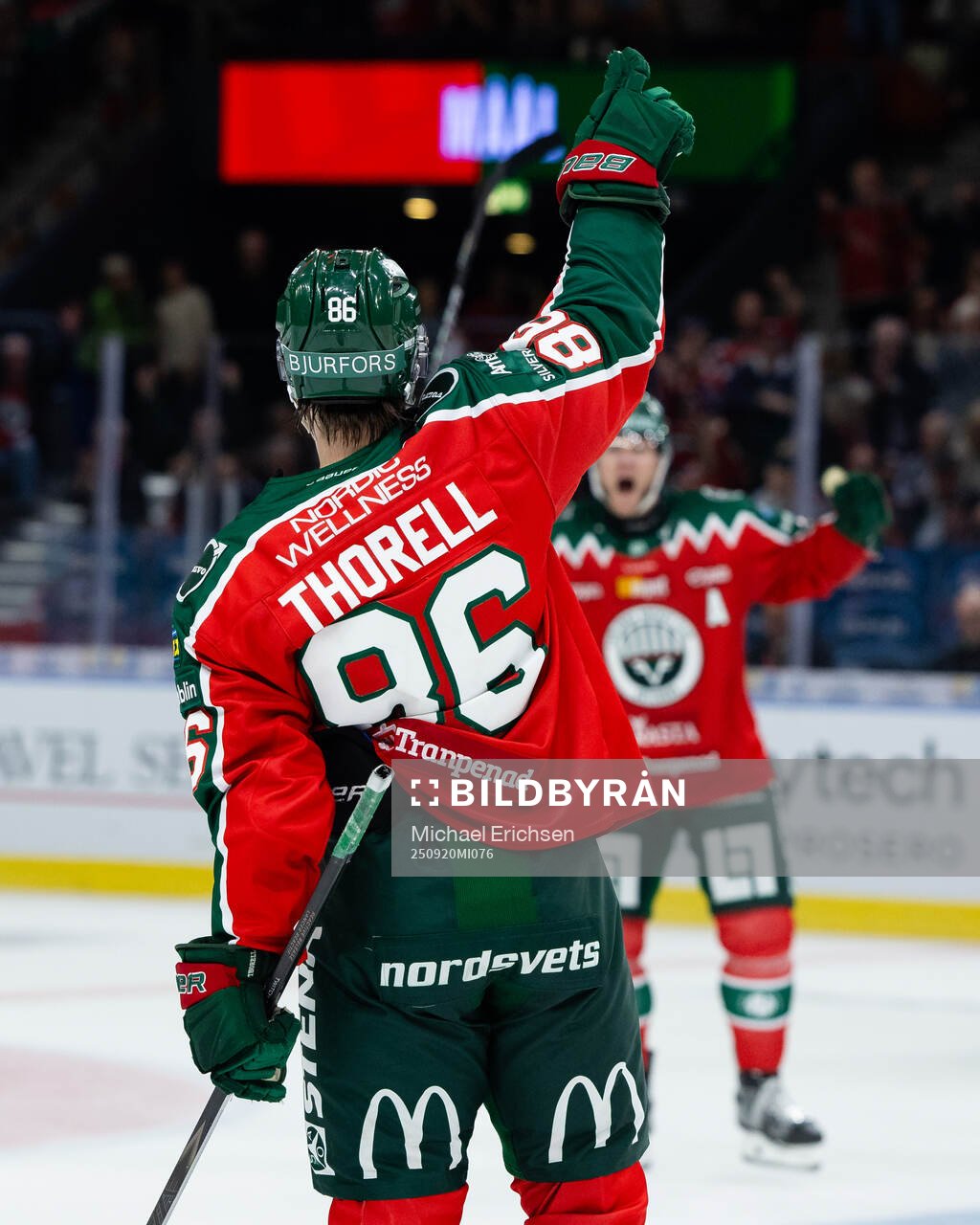 Frölundas Erik Thorell jublar