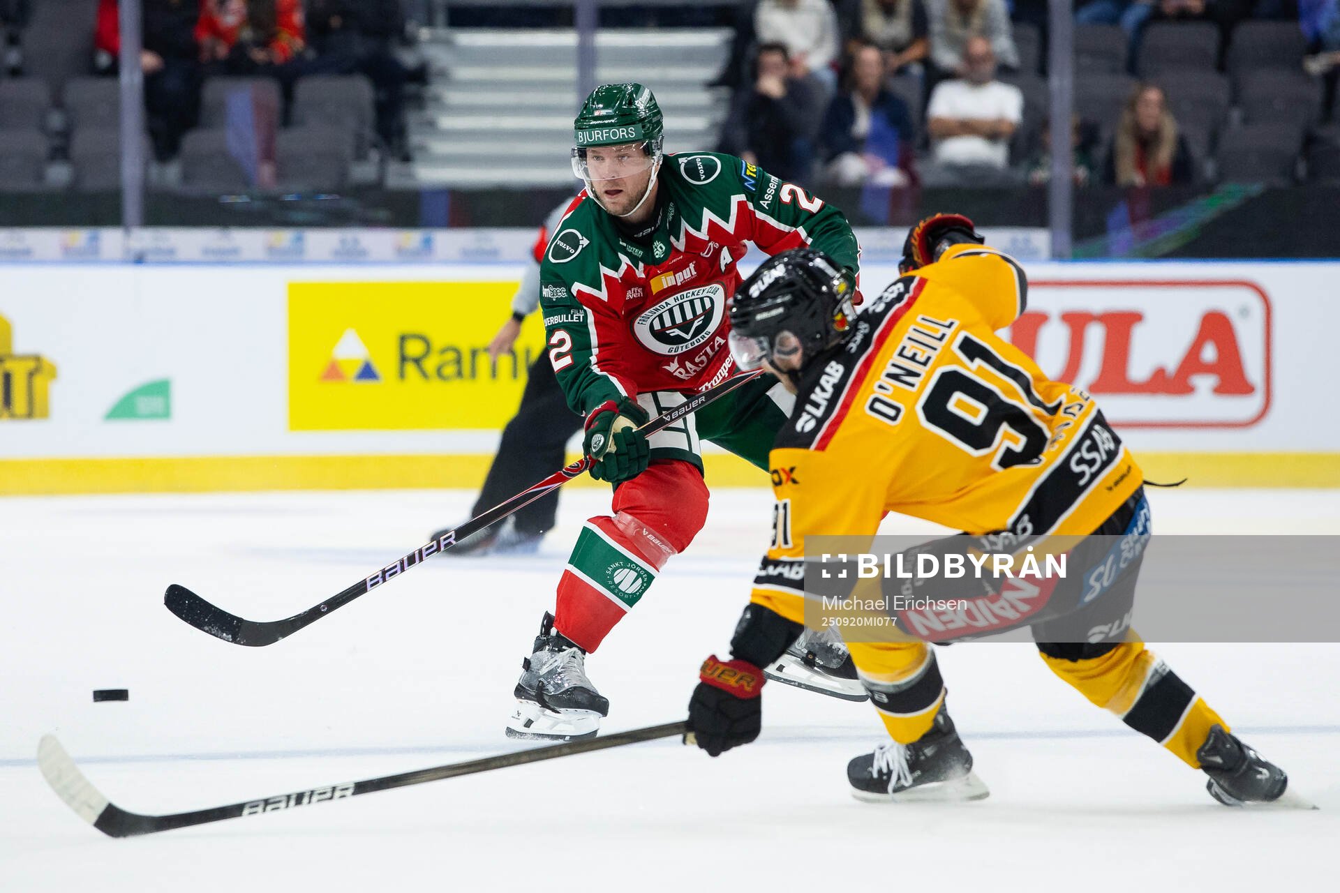 Frölundas Christian Folin och Luleås Brian O'Neill
