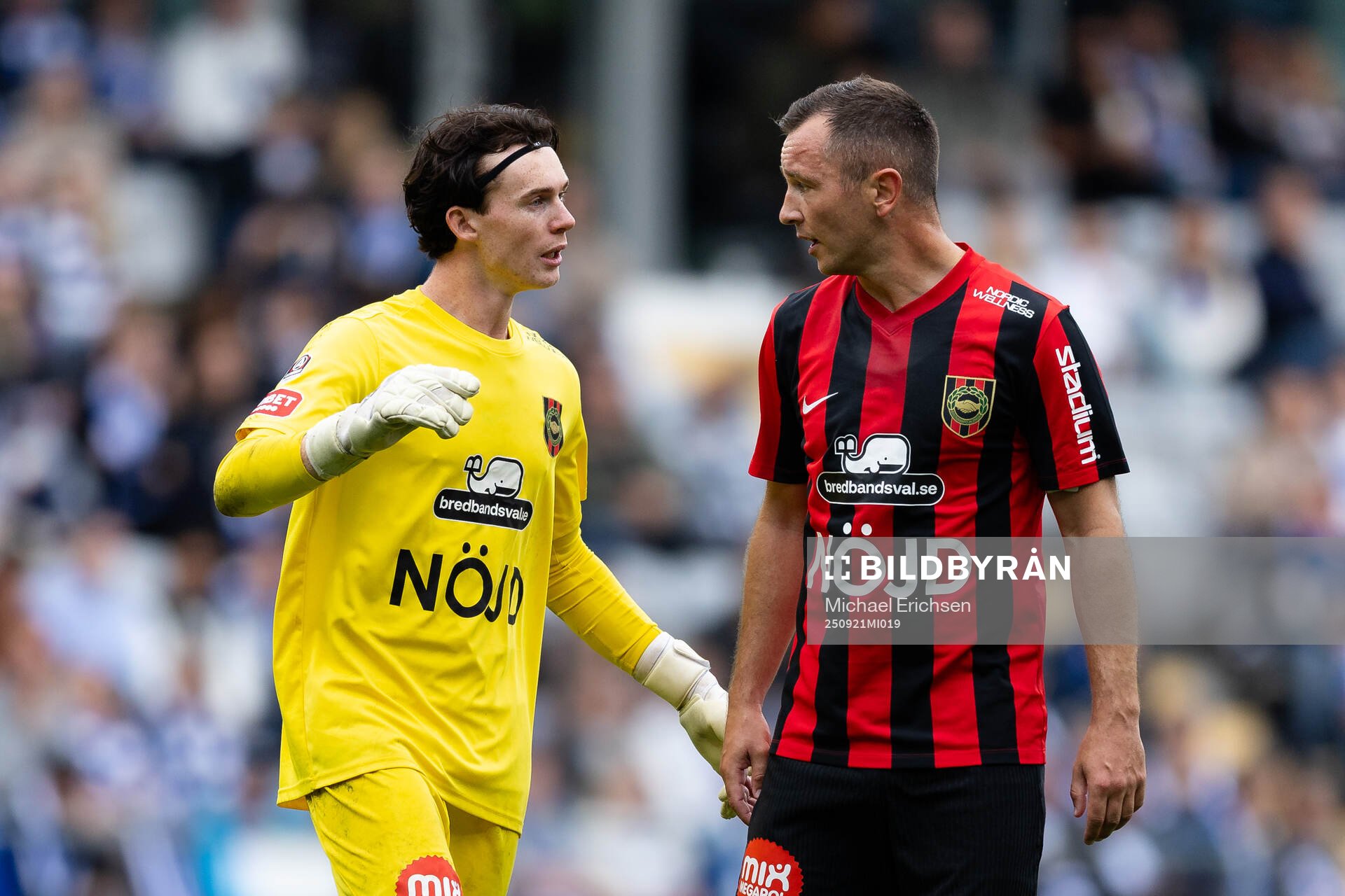 Brommapojkarnas målvakt Leo Cavallius och Even Hovland