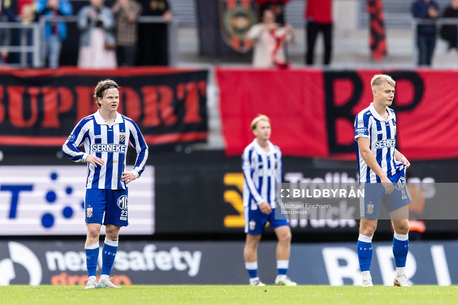 IFK Göteborgs Kolbeinn Thordarson och David Kruse deppar