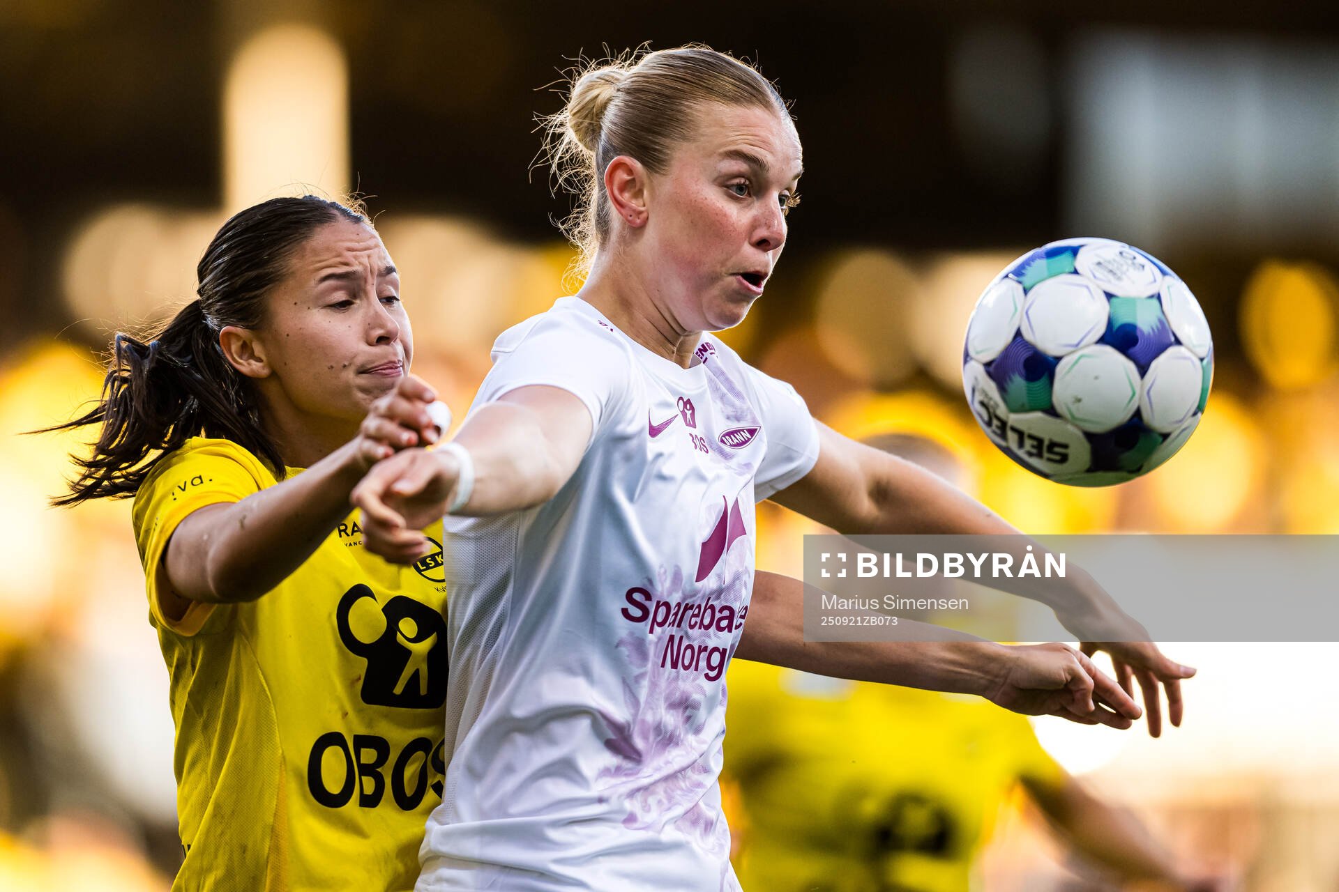 Sara Kristine Bantan Eggesvik of LSK Kvinner and Dilja Yr
