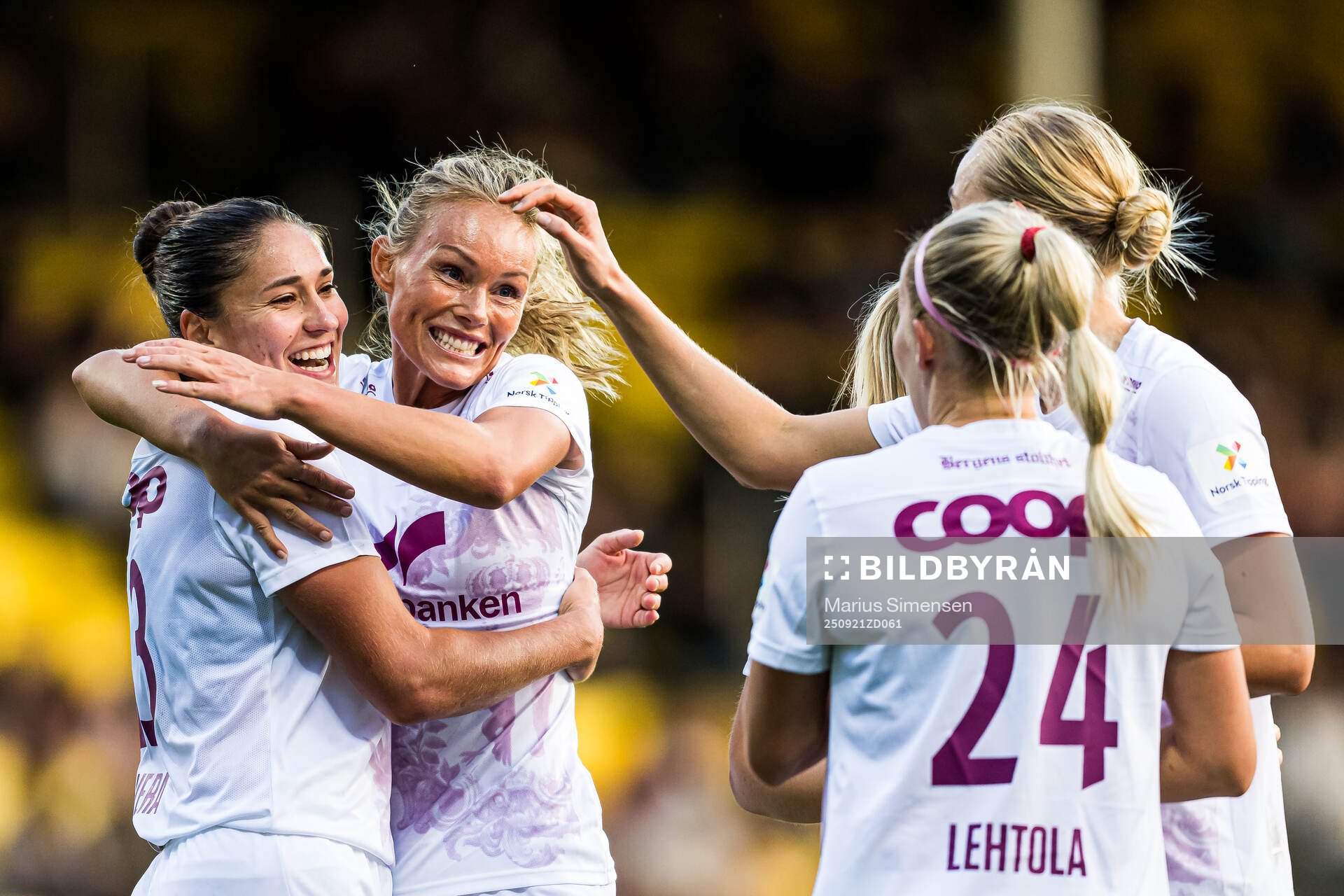 Brenna Lovera of Brann celebrates