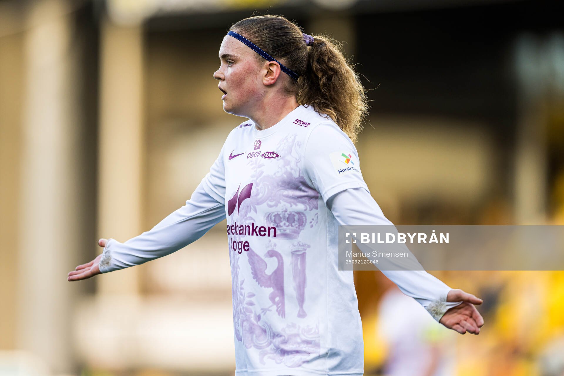 Signe Gaupset of Brann looks dejected