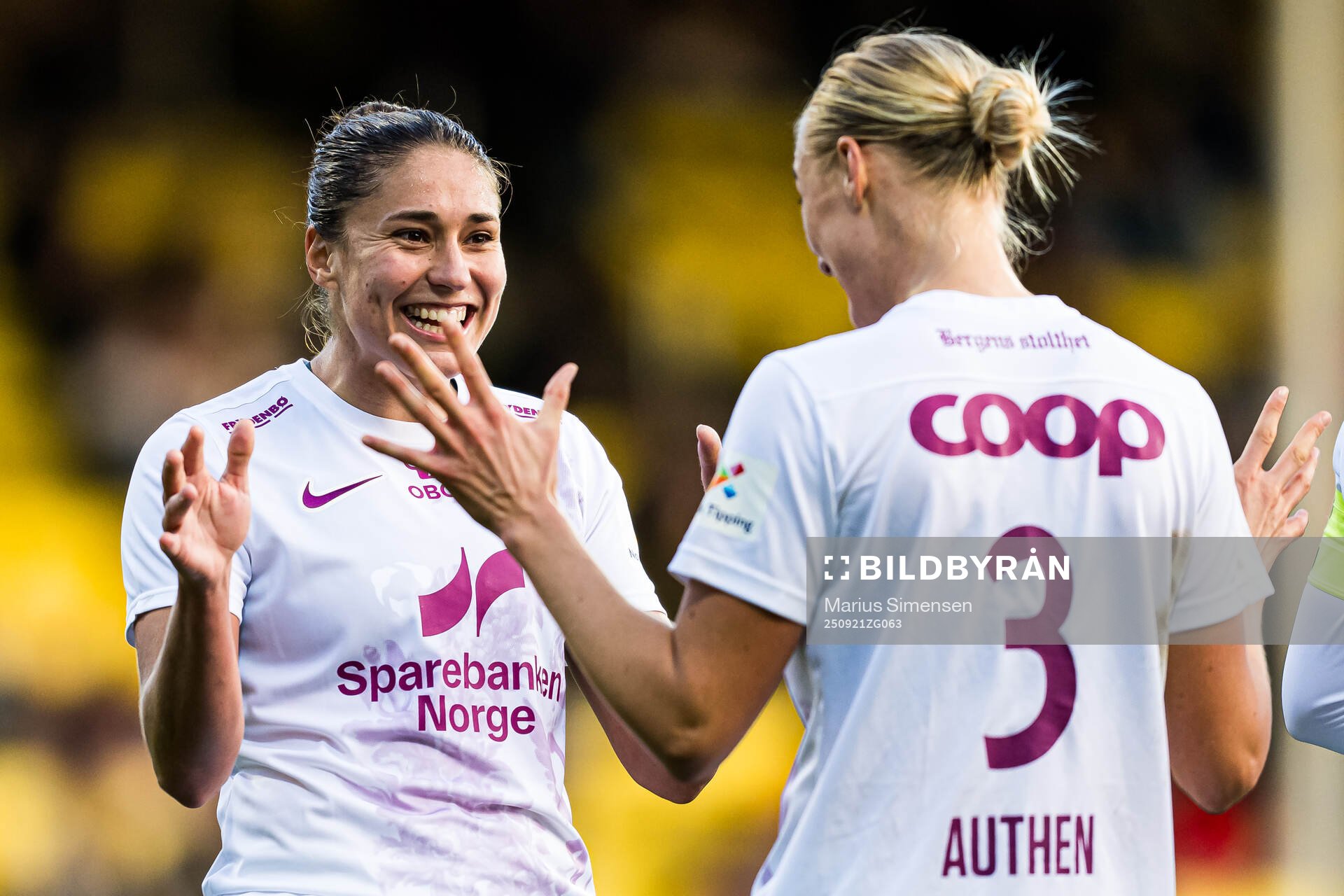 Brenna Lovera of Brann celebrates