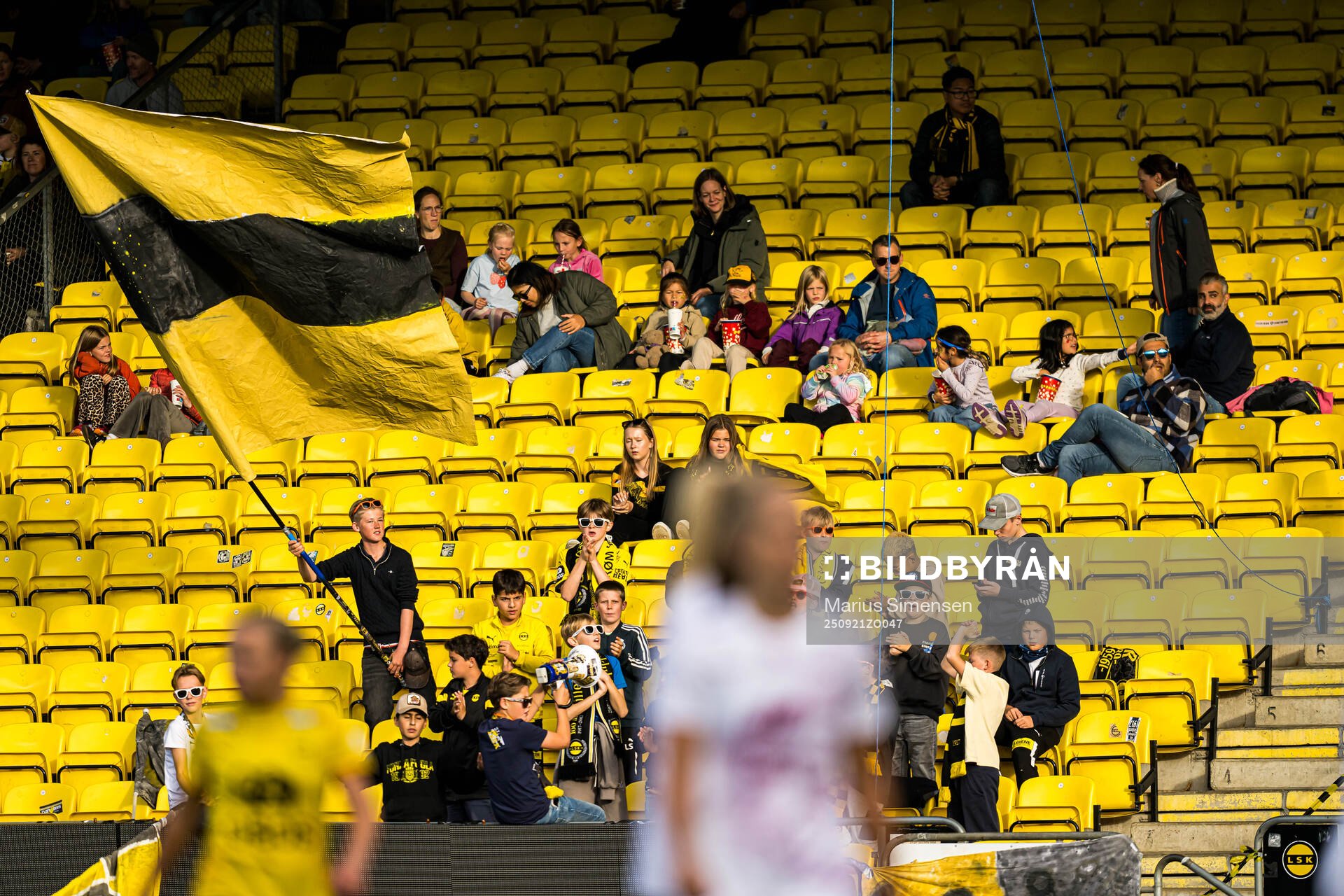 Spectators in the stands
