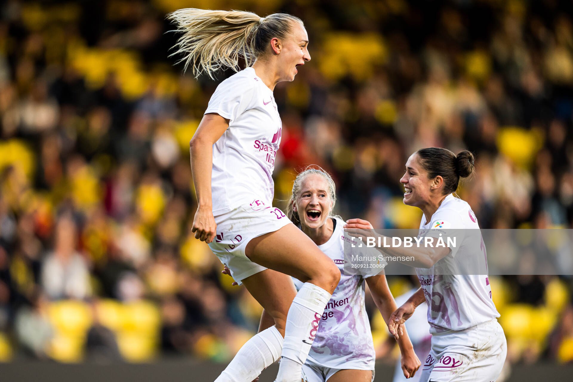 Lauren Alison Davidson of Brann celebrates