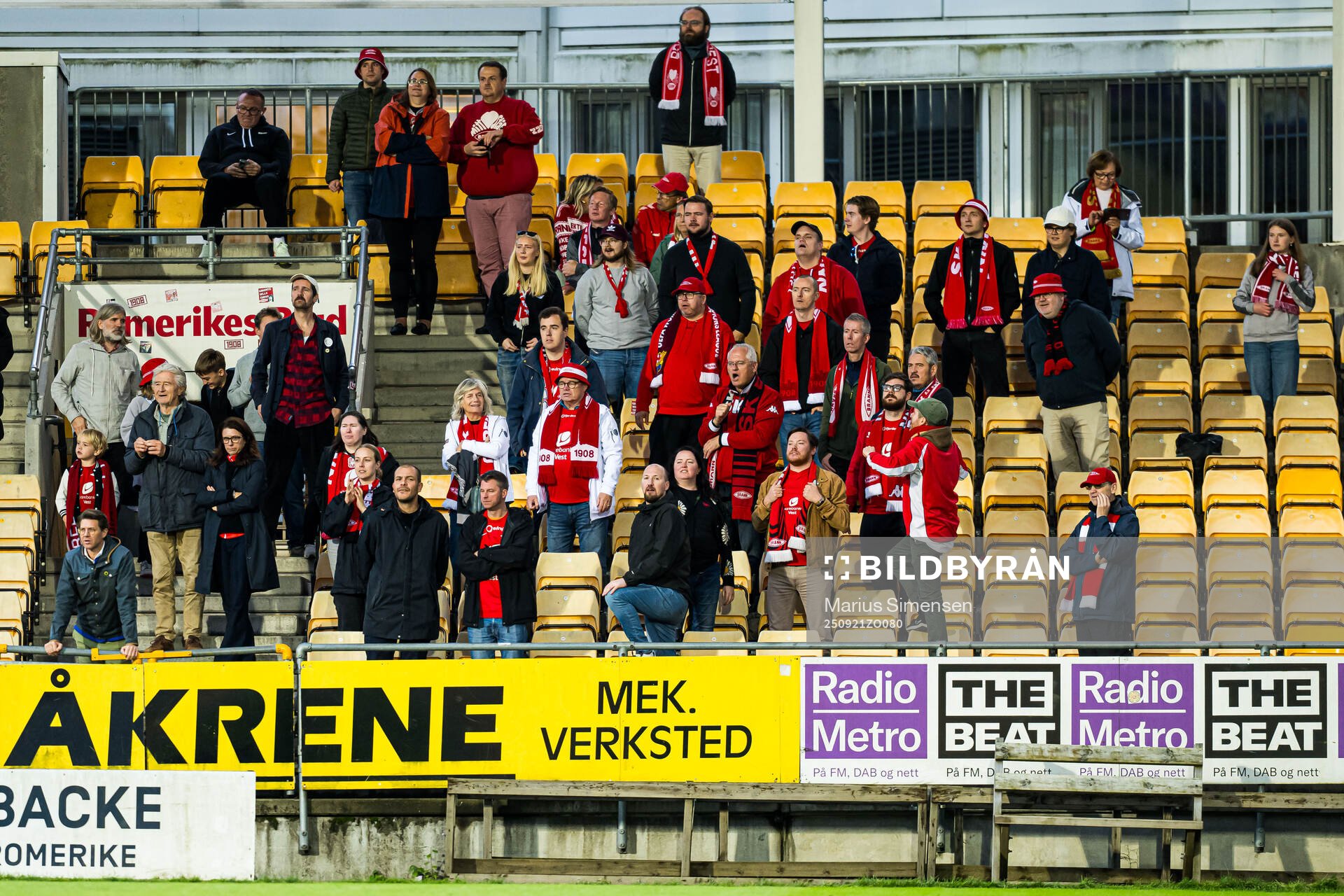 Spectators in the stands