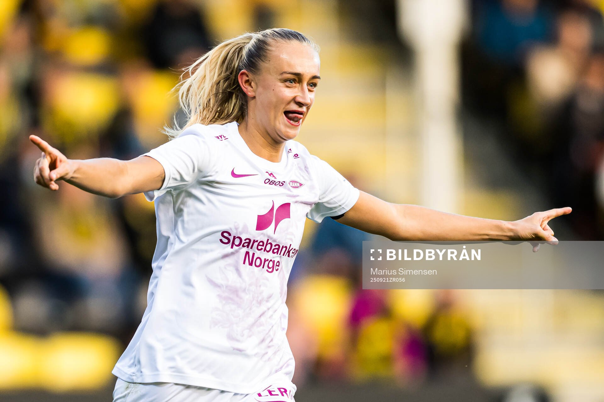 Lauren Alison Davidson of Brann celebrates