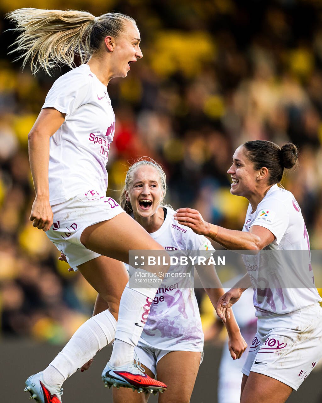 Lauren Alison Davidson of Brann celebrates