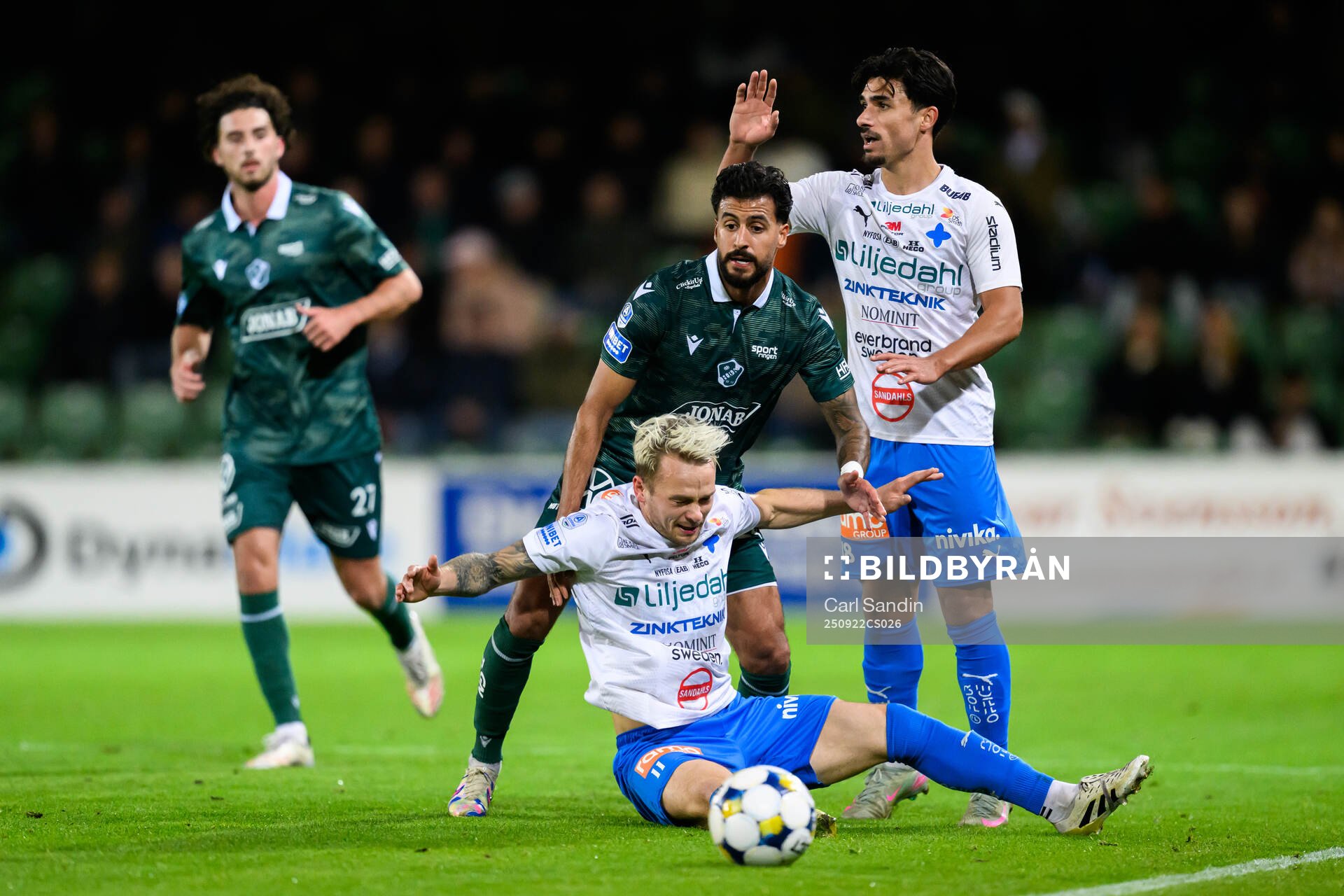 Halmstads Rami Kaib mot Värnamos Kent-Are Antonsen och