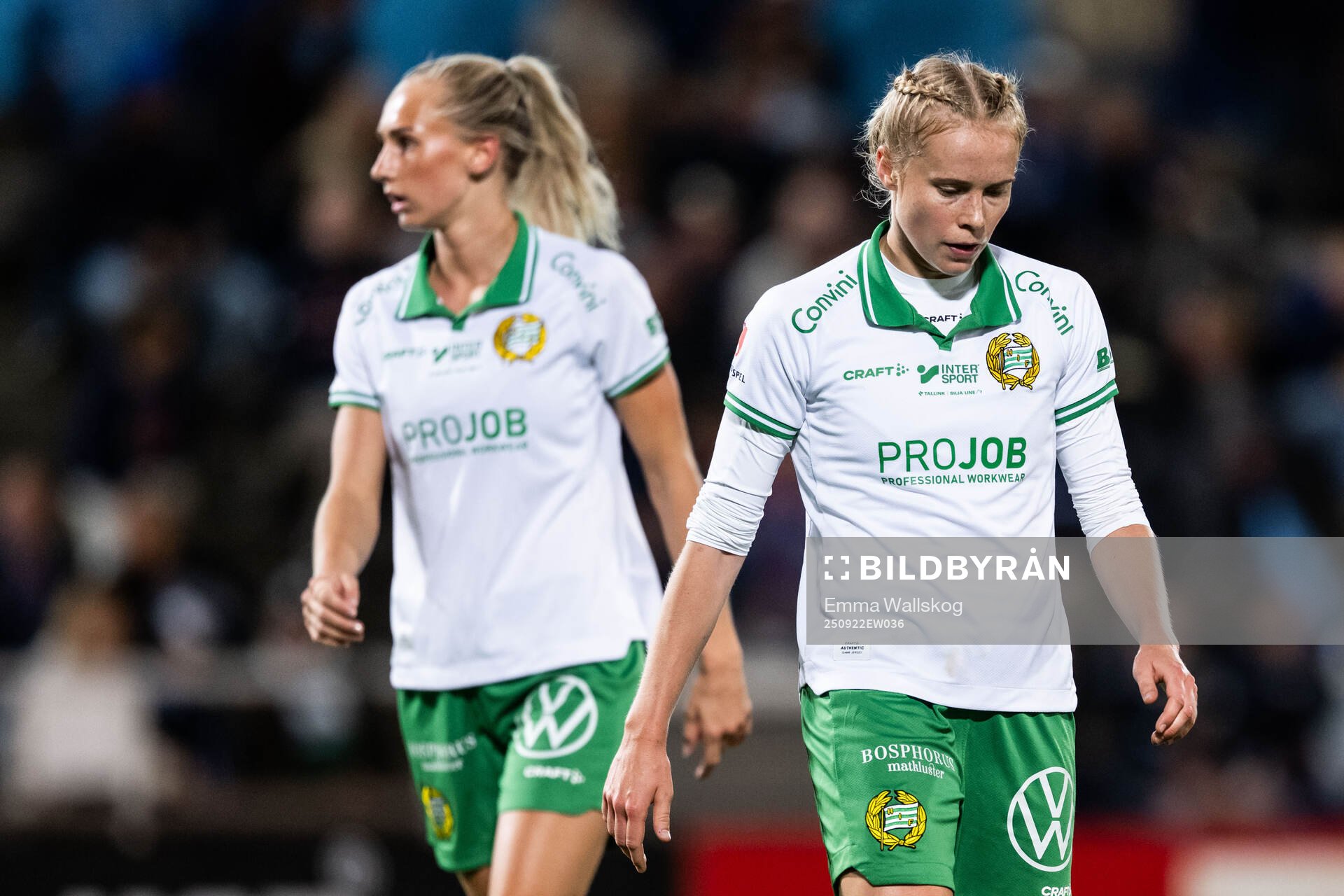 Hammarbys Ellen Wangerheim och Julie Blakstad deppar