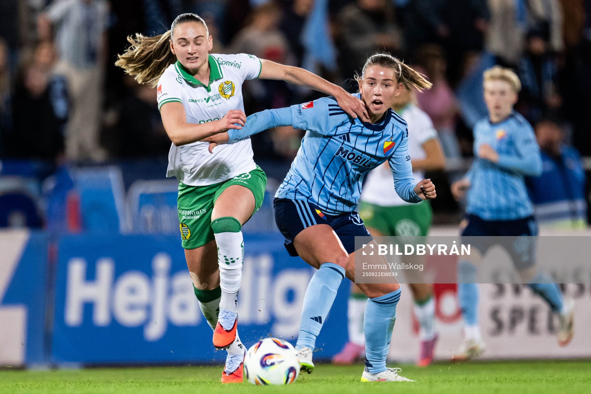 Hammarbys Vilde Hasund och Djurgårdens Elsa Pelgander