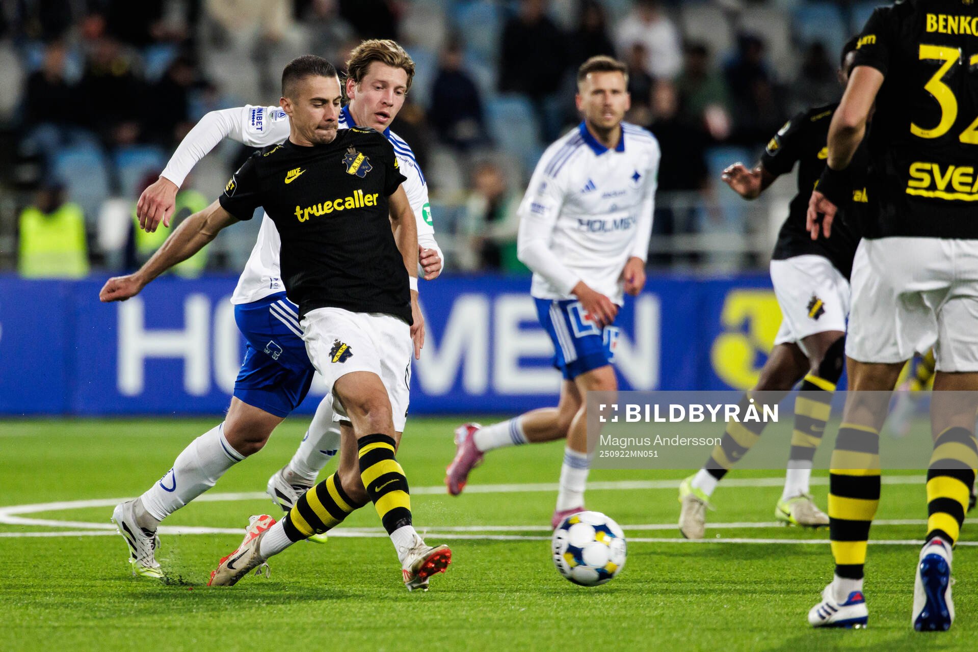 AIKs Dino Besirovic och IFK Norrköpings Alexander Fransson