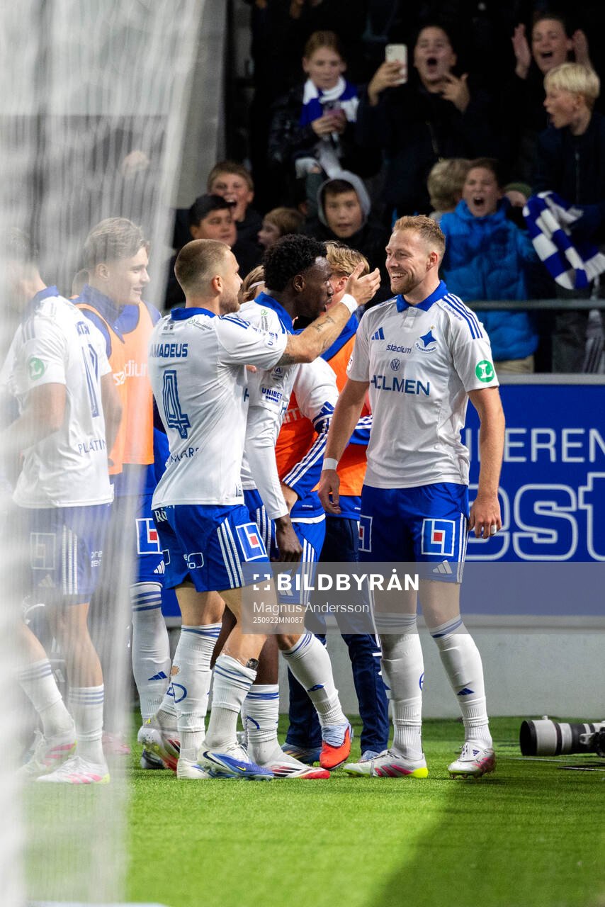 IFK Norrköpings Kevin Höög Jansson jublar