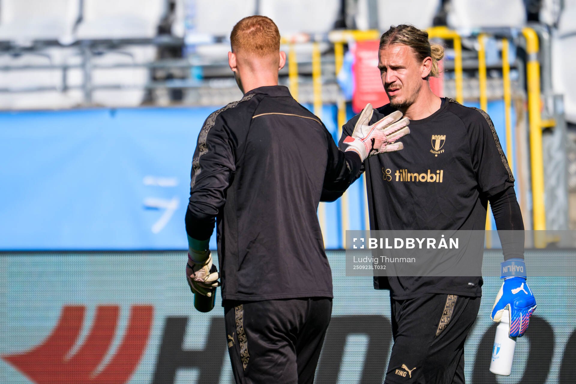 Goalkeeper Joakim Persson and Goalkeeper Johan Dahlin