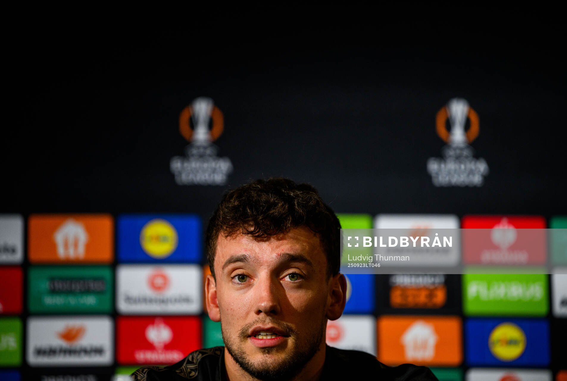 Colin Rösler of Malmö FF at a press conference