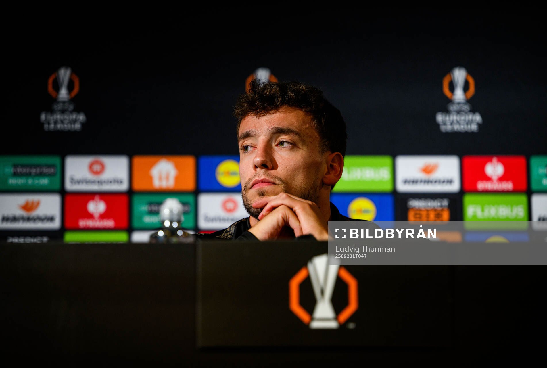 Colin Rösler of Malmö FF at a press conference