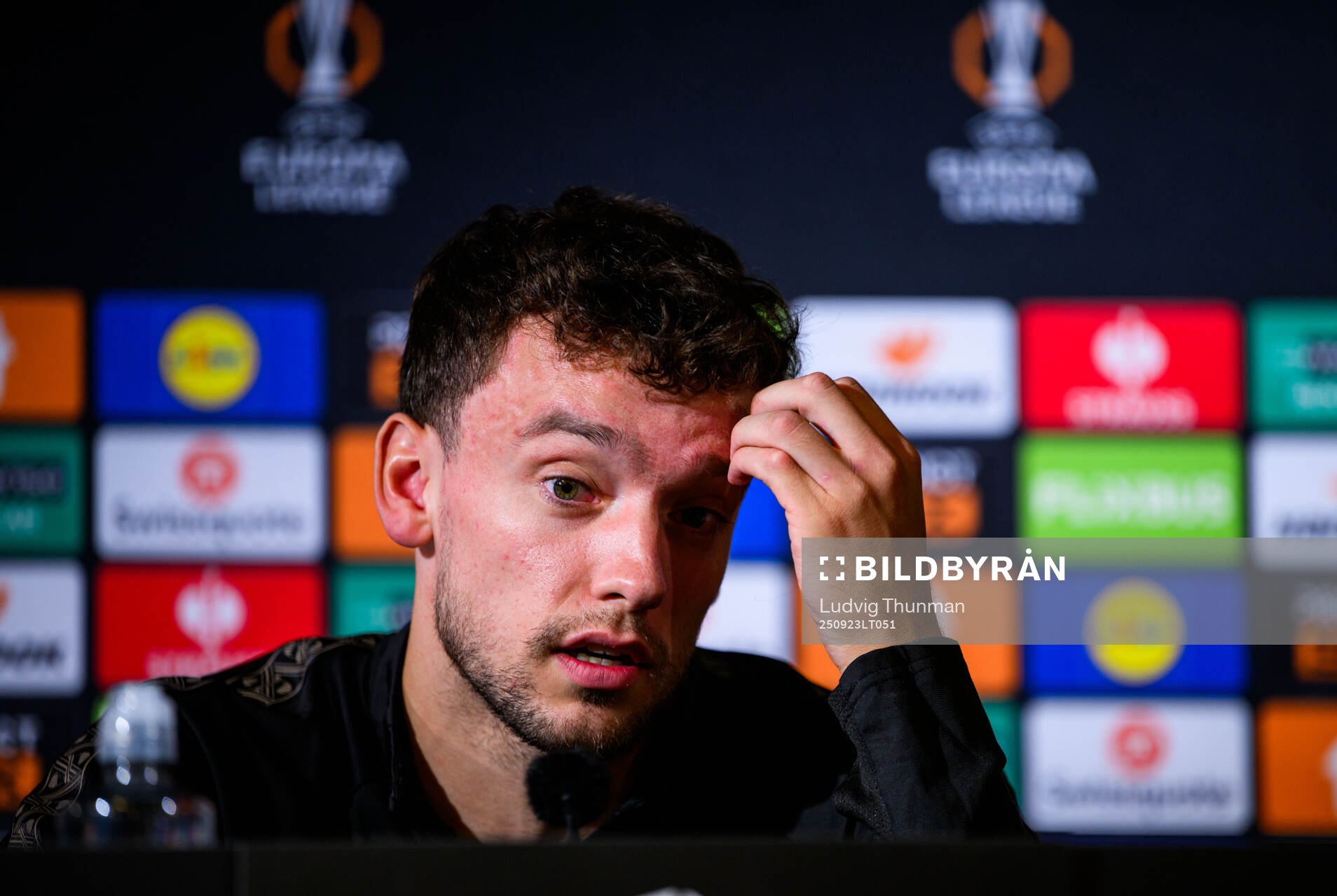Colin Rösler of Malmö FF at a press conference