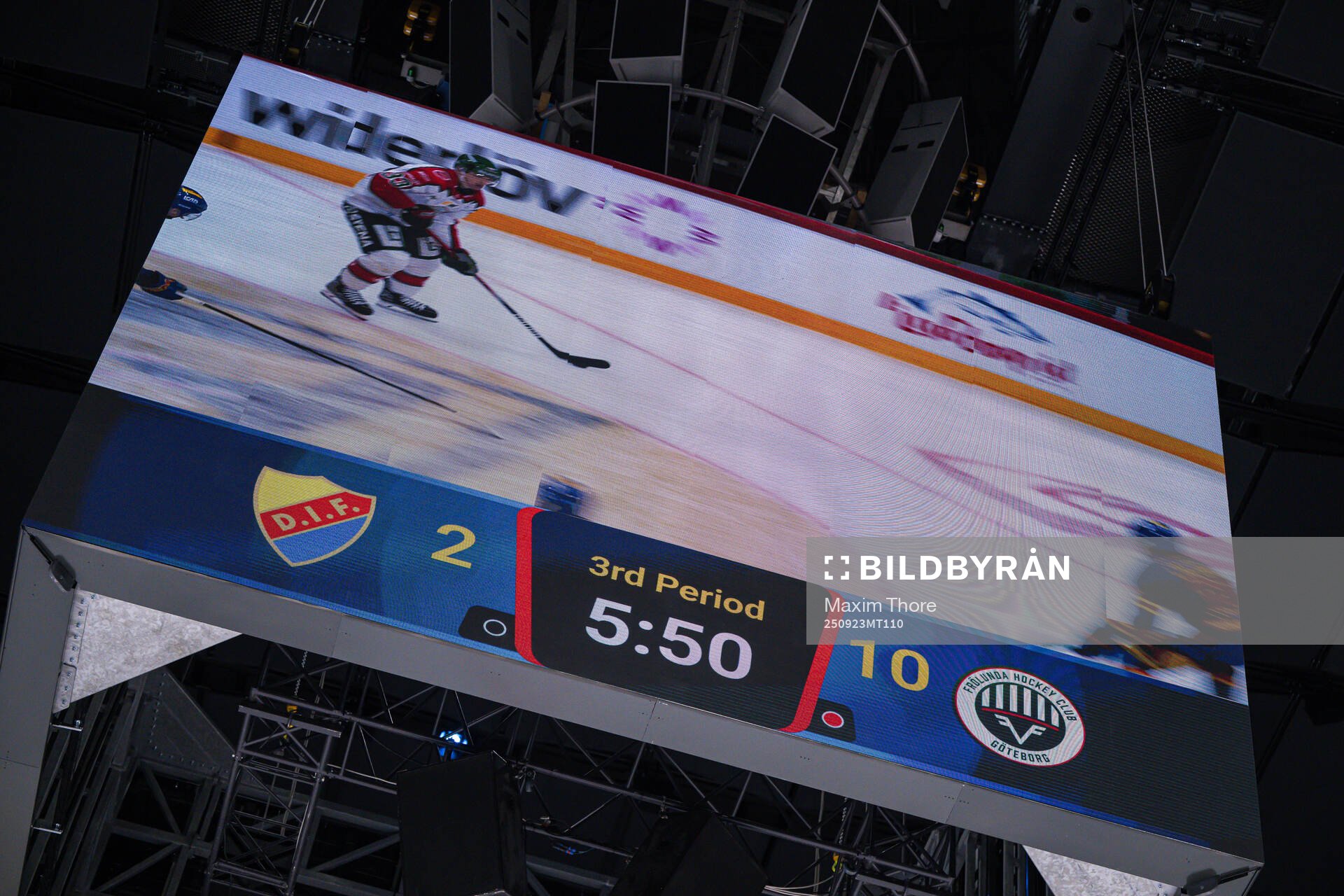 Resultattavlan visar 2-10