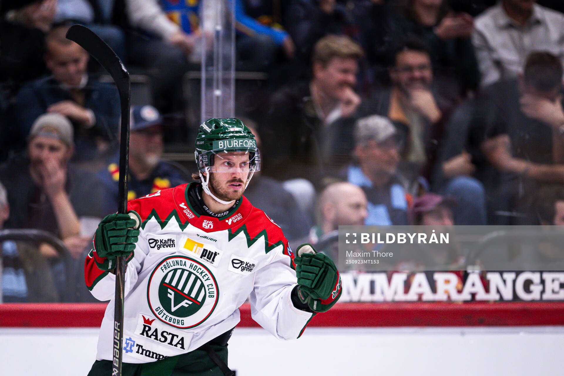 Frölundas Erik Thorell jublar
