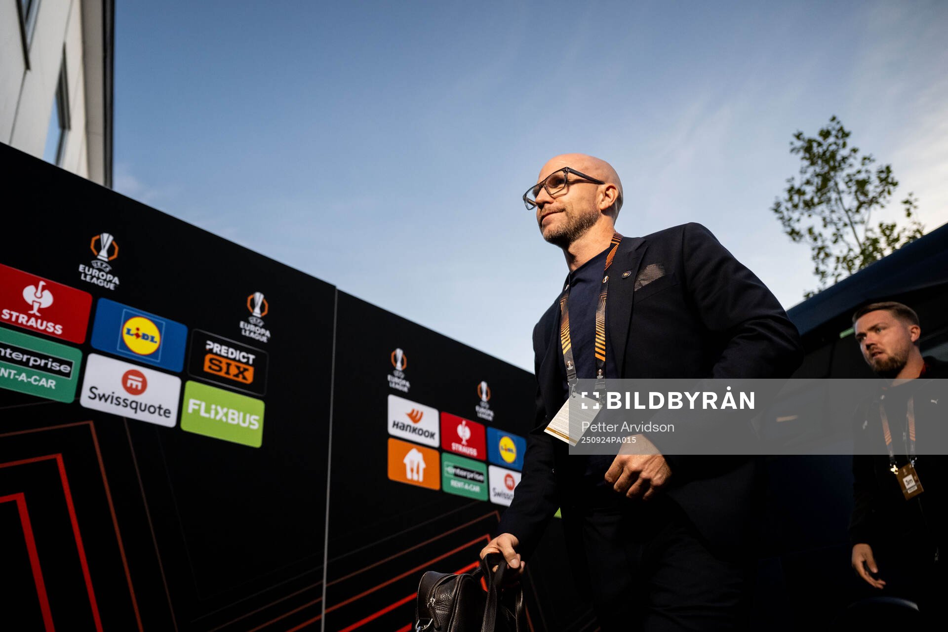 Malmö FFs head coach Henrik Rydström arrives at the