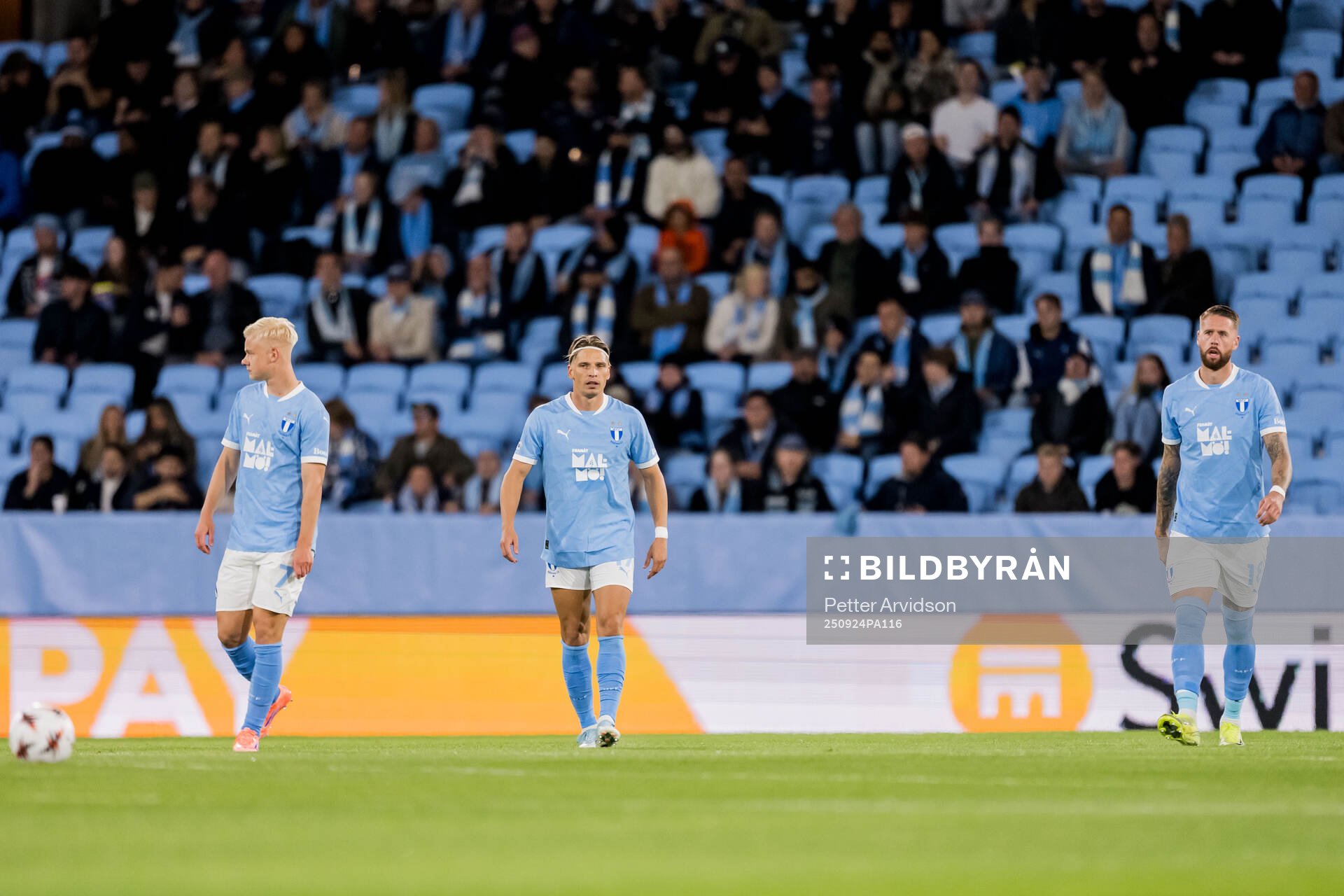 Otto Rosengren and Jens Stryger Larsen of Malmö FF look
