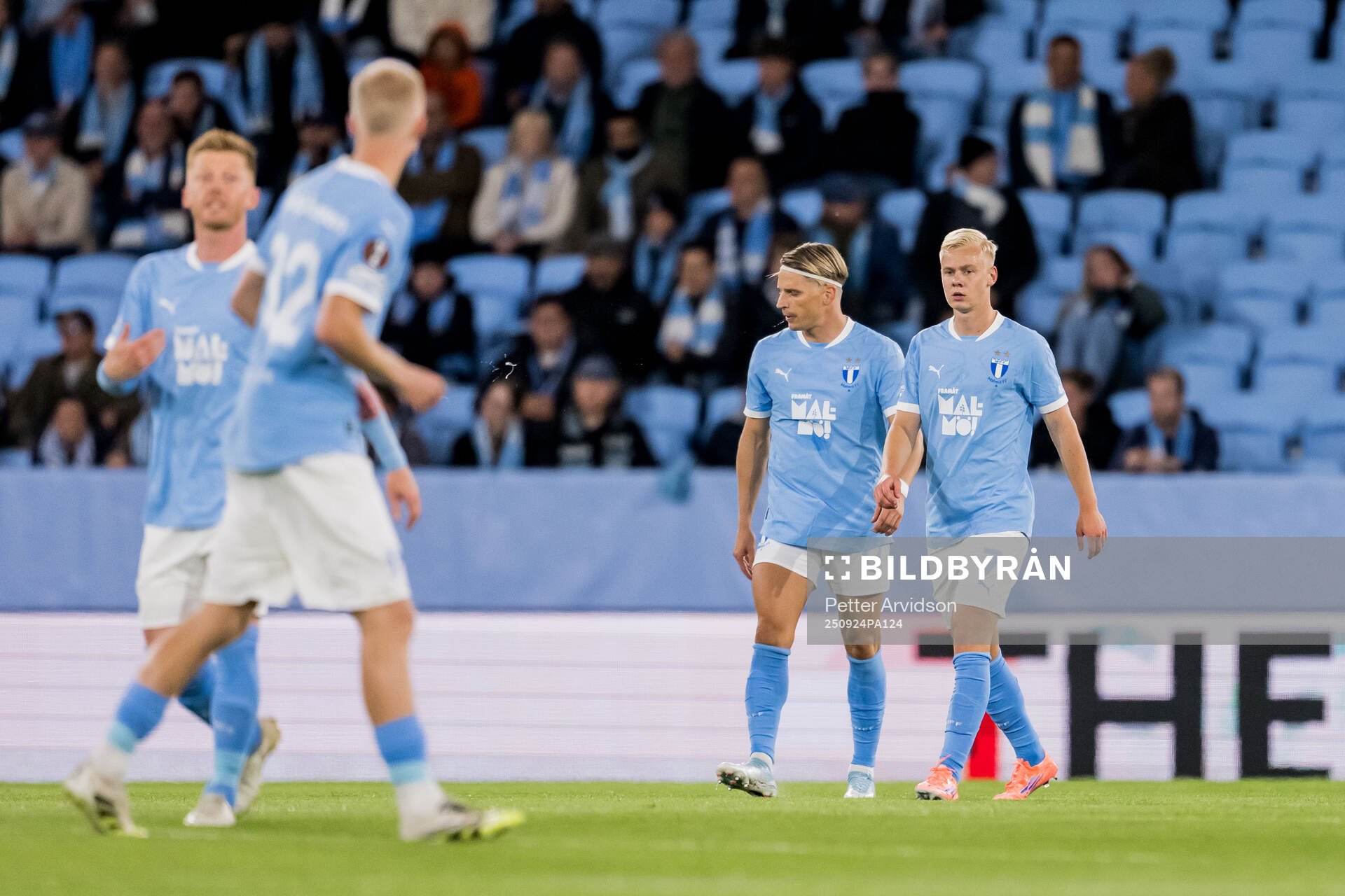 Jens Stryger Larsen and Otto Rosengren of Malmö FF look