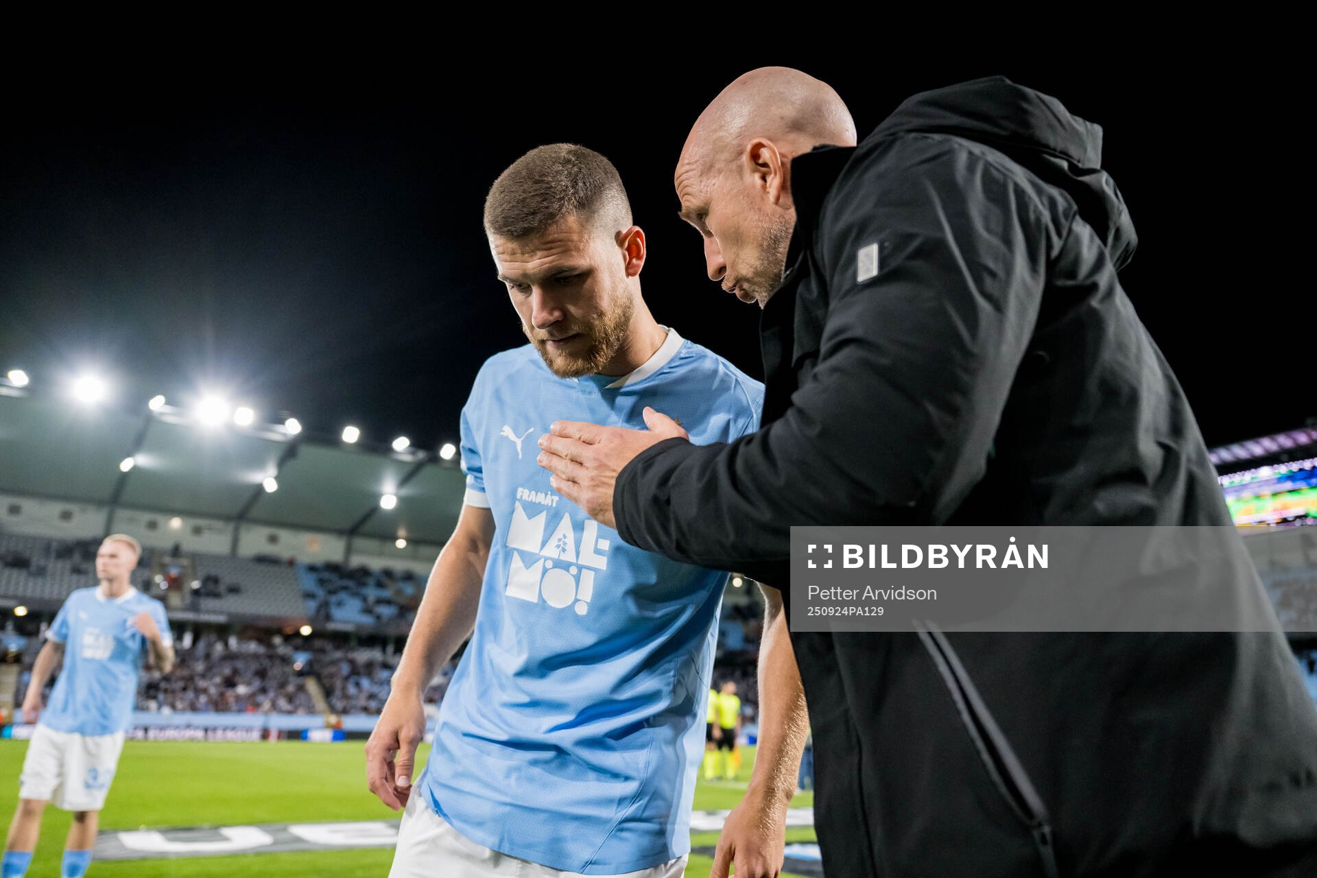 Gabriel Busanello and head coach Henrik Rydström of Malmö