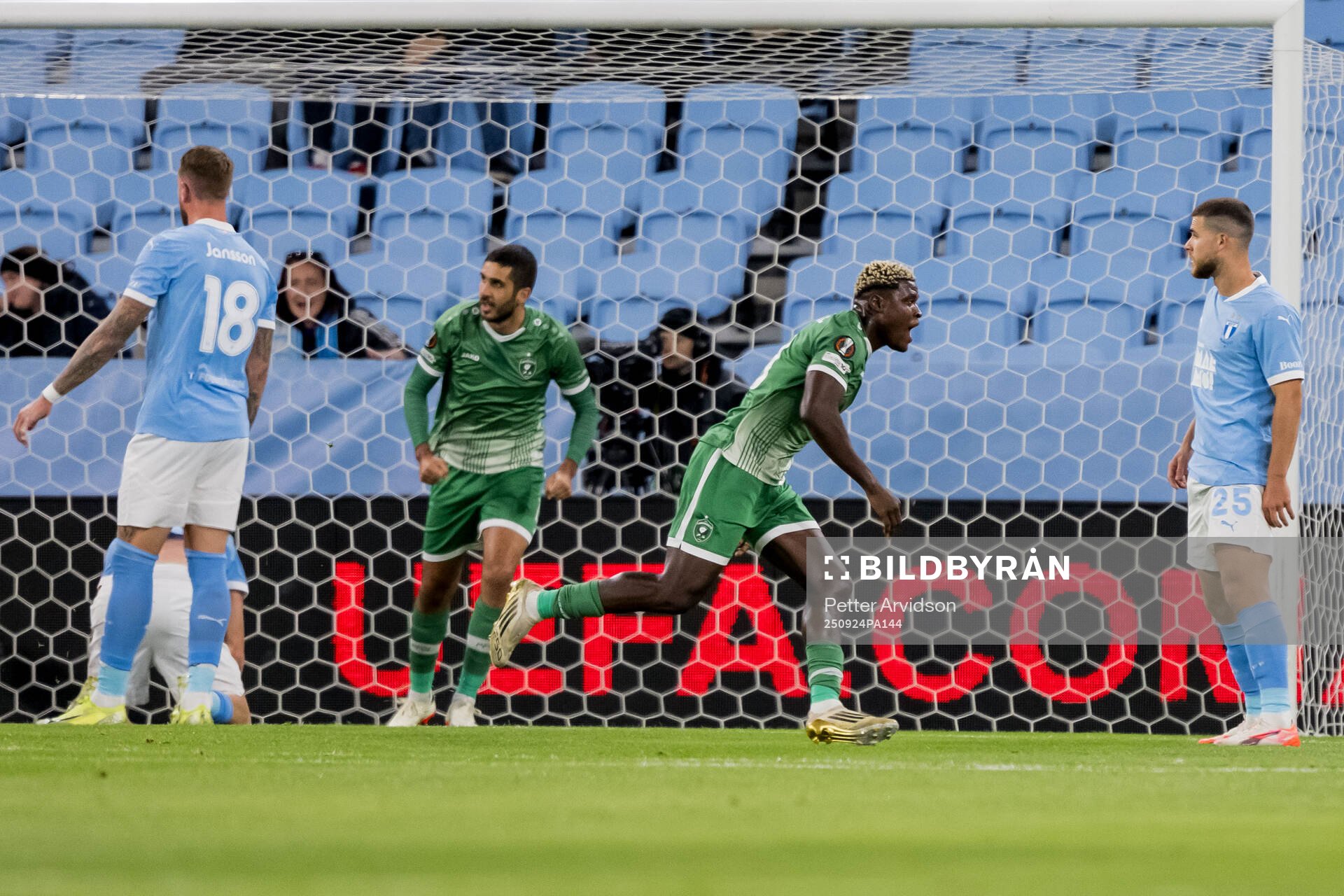 Yves Erick Bile of Ludogorets celebrates
