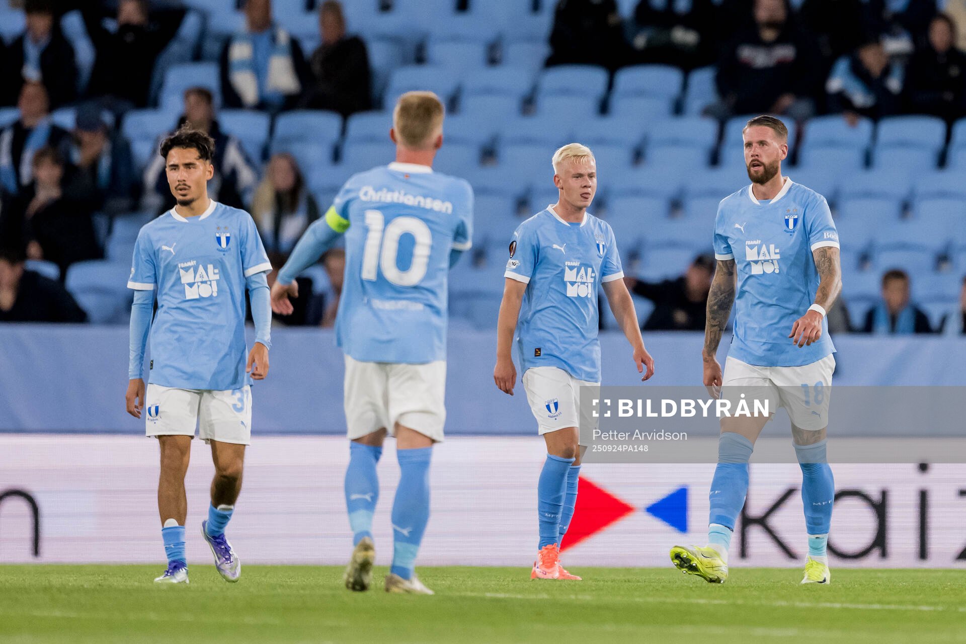 Adrian Skogmar, Otto Rosengren and Pontus Jansson of Malmö