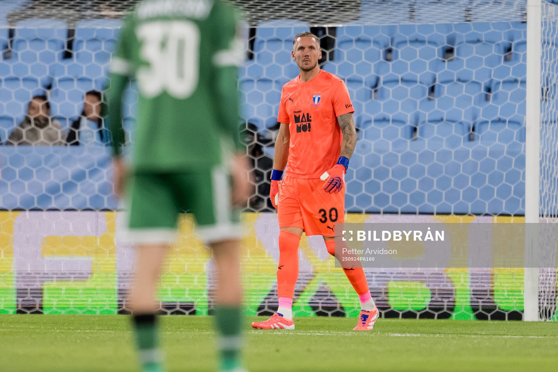 Goalkeeper Robin Olsen of Malmö FF looks dejected