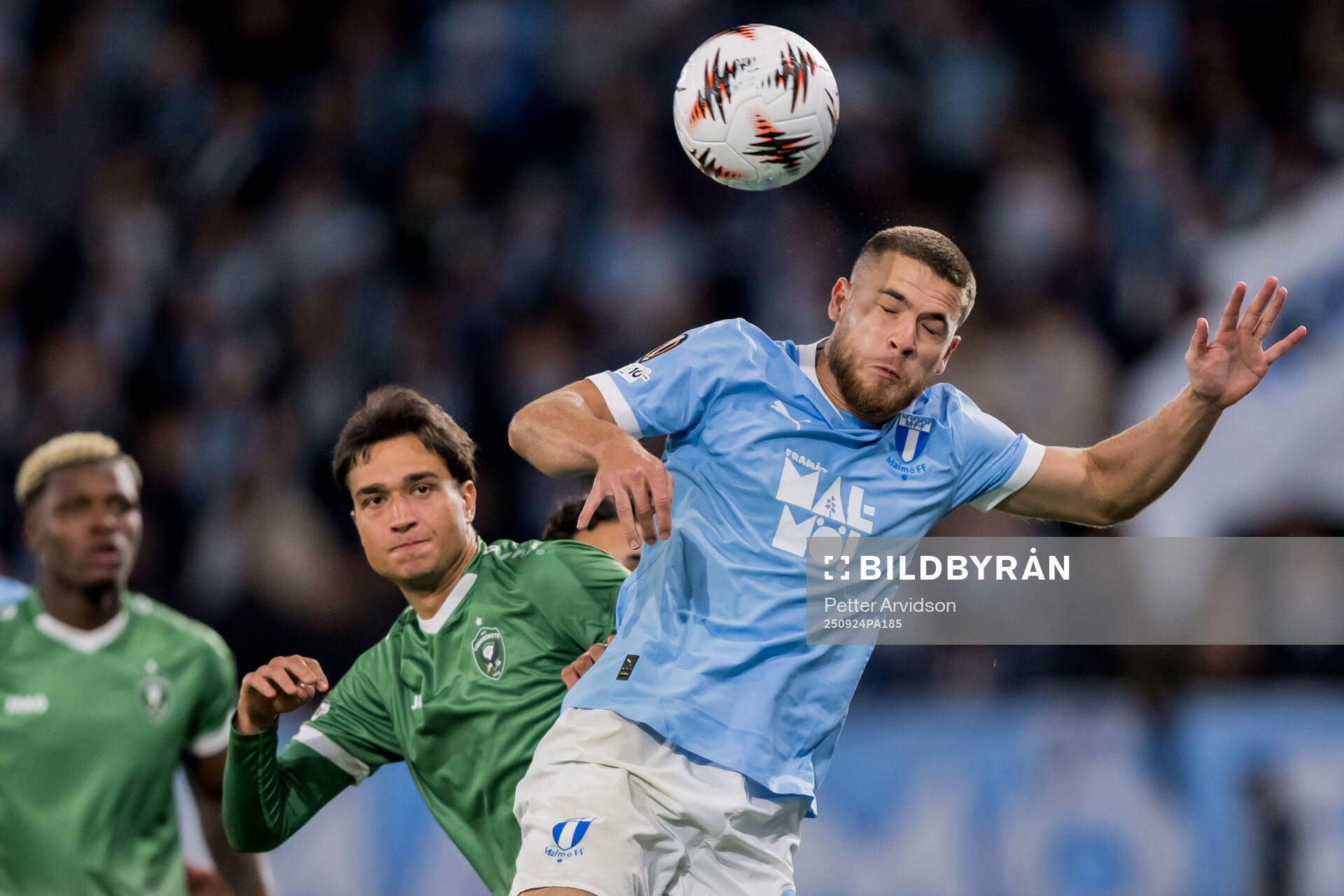 Petar Stanic of Ludogorets and Gabriel Busanello of Malmö
