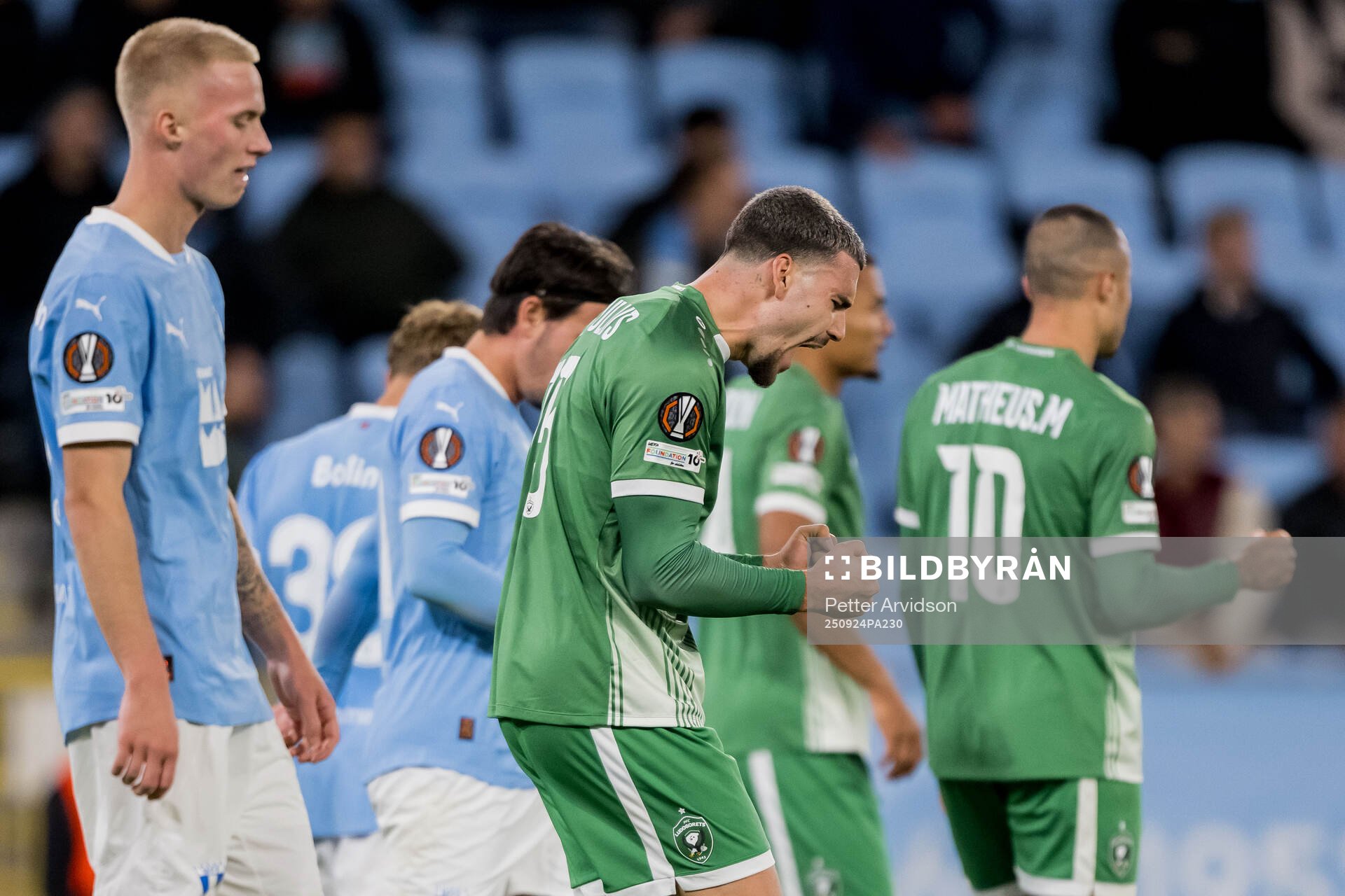 Edvin Kurtulus of Ludogorets celebrates
