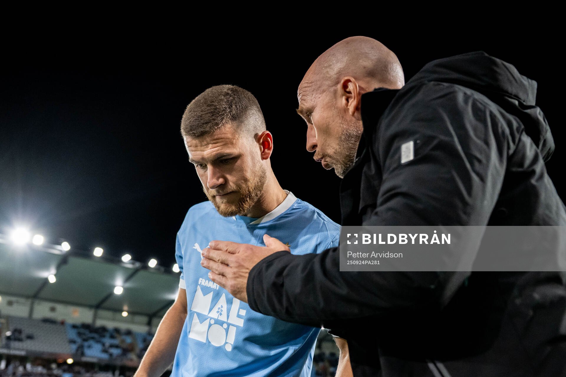 Gabriel Busanello and head coach Henrik Rydström of Malmö