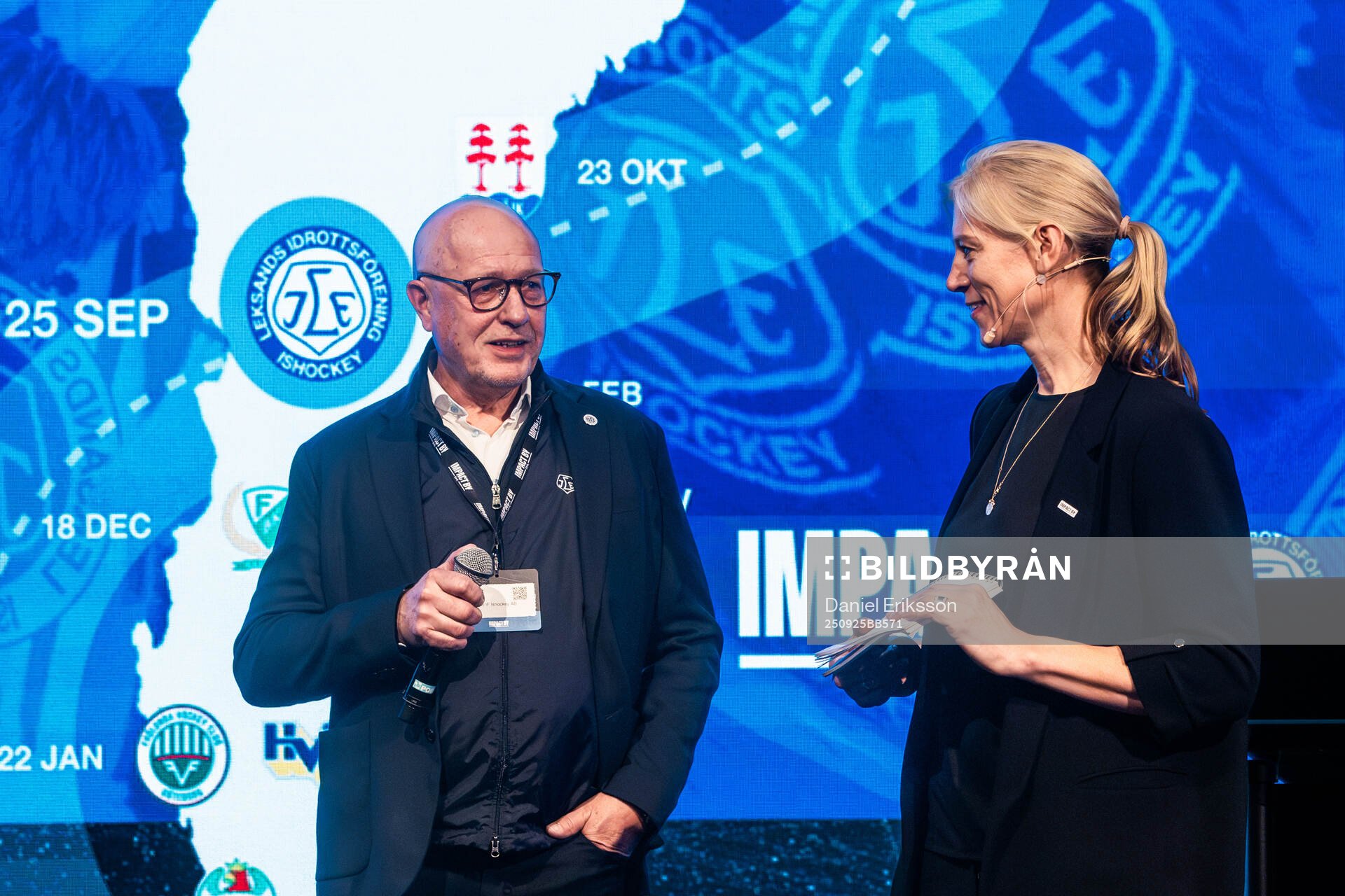 Peter Wiklund, VD Leksands IF, och Anna Laurell Nash