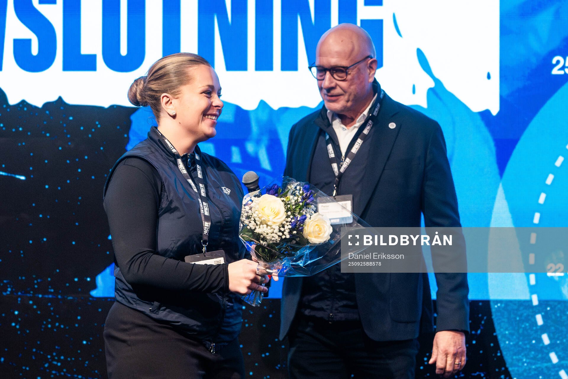 Linn Flennersjö, Leksands IF, och Peter Wiklund, VD