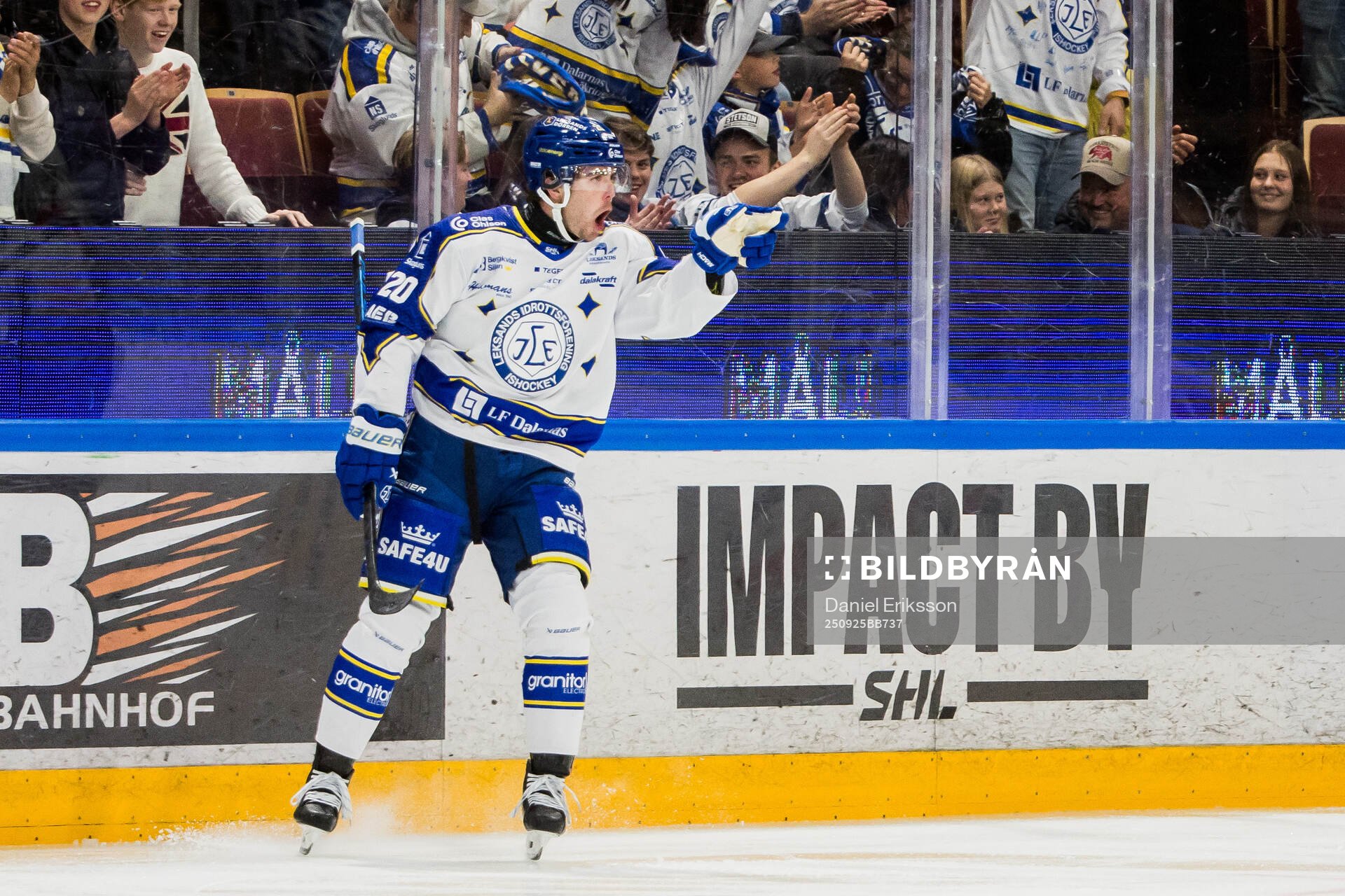 Leksands Nolan Stevens jublar