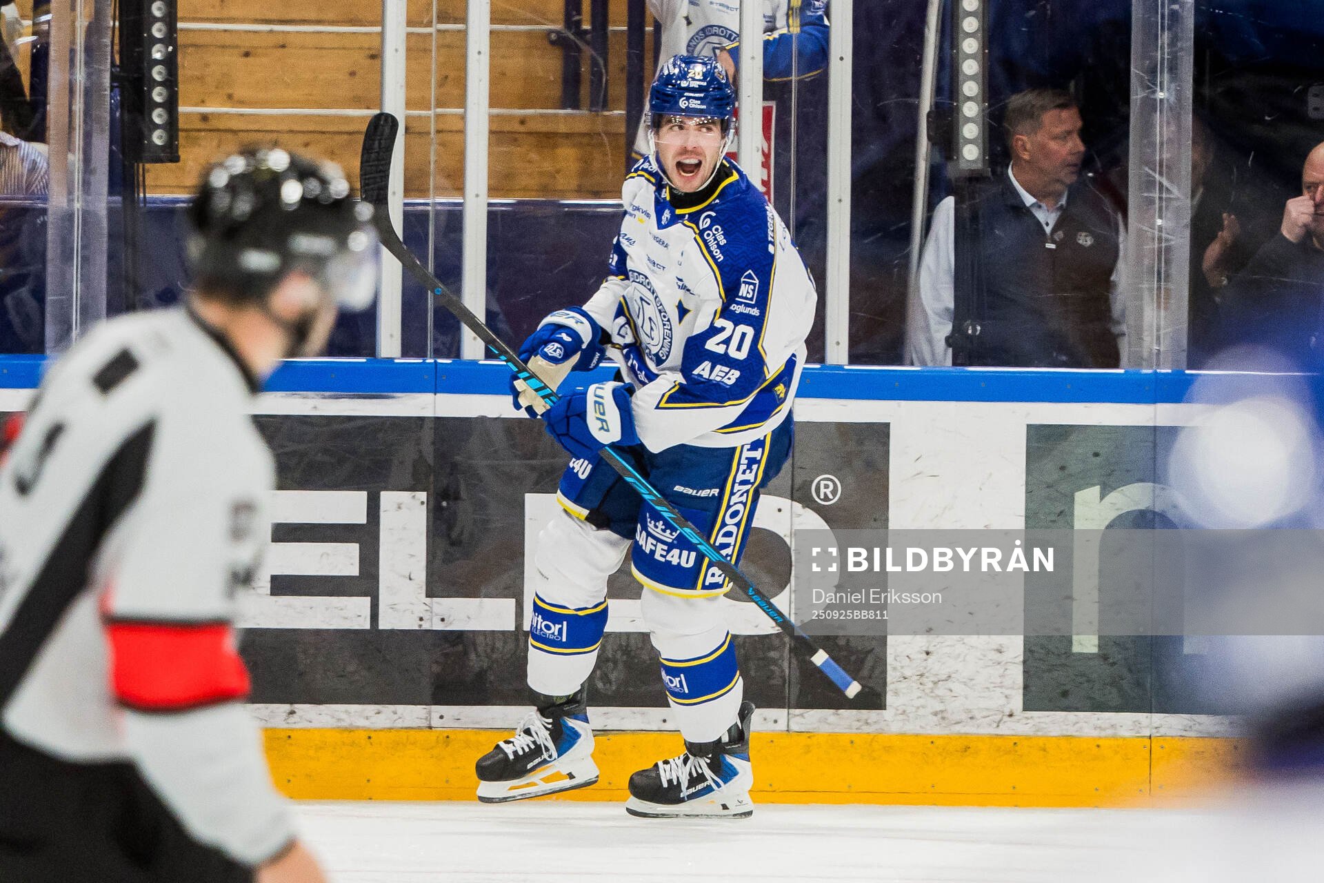Leksands Nolan Stevens jublar