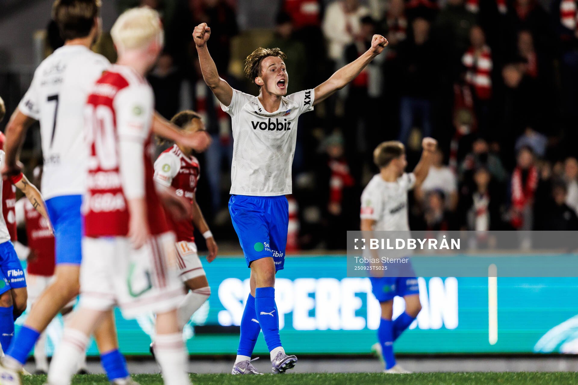 Helsingborgs Lukas Kjellnäs jublar