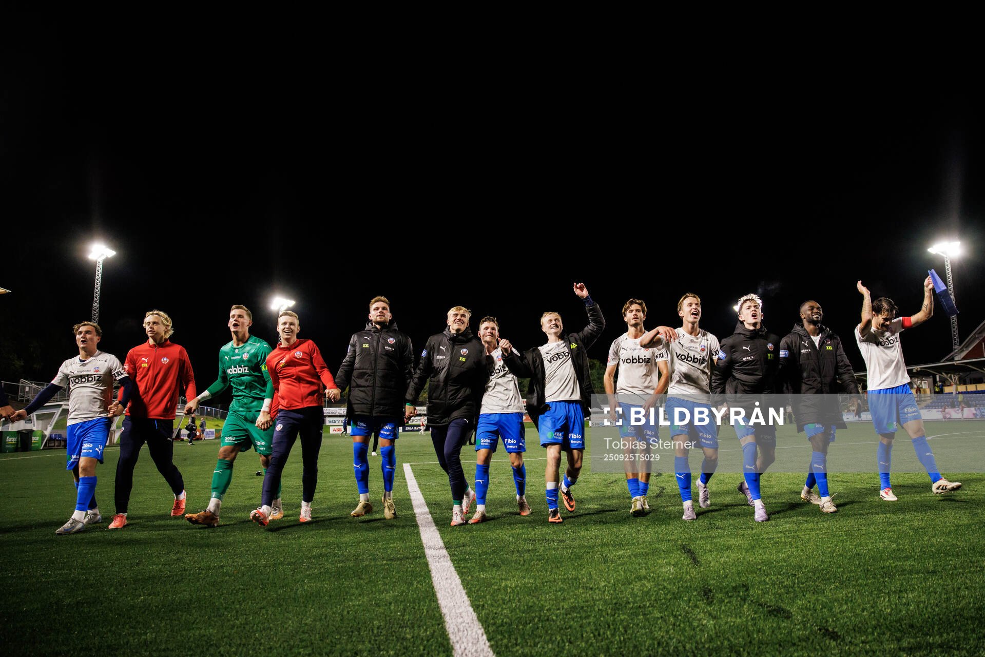 Helsingborgs spelare jublar