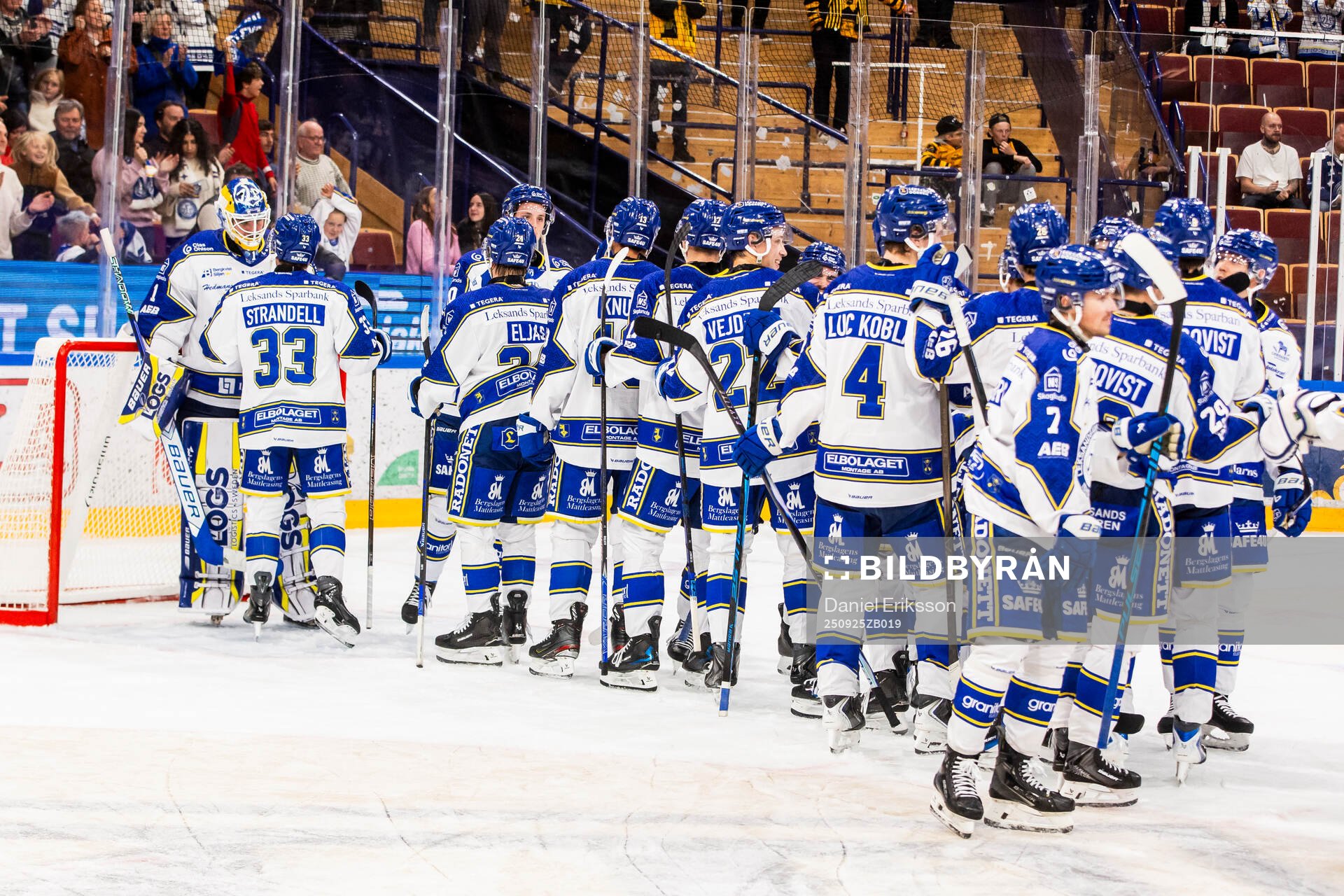 Leksands spelarna jublar