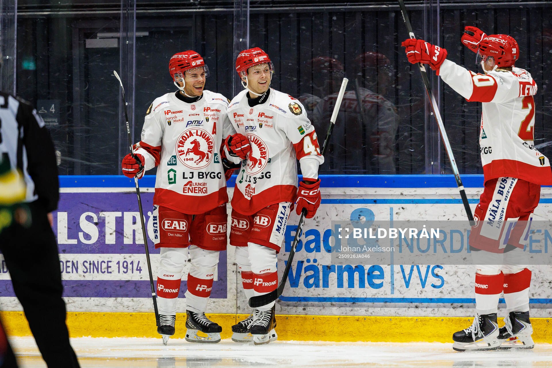 Troja/Ljungbys Jonathan Wikström jublar