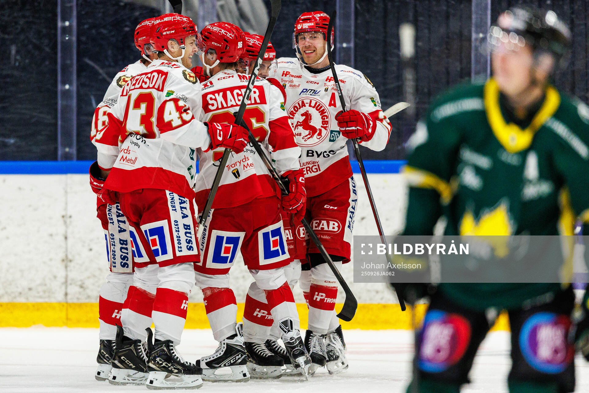 Troja/Ljungbys Jonathan Wikström jublar