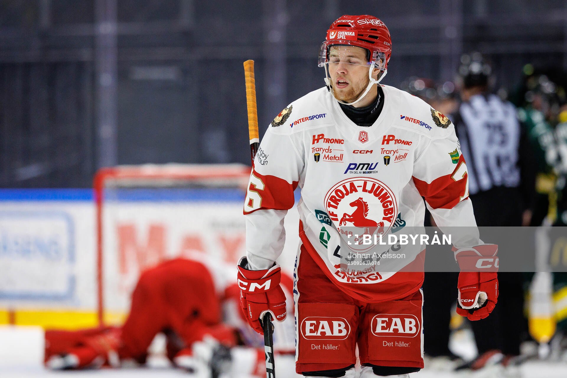 Troja/Ljungbys Joel Wahlgren deppar