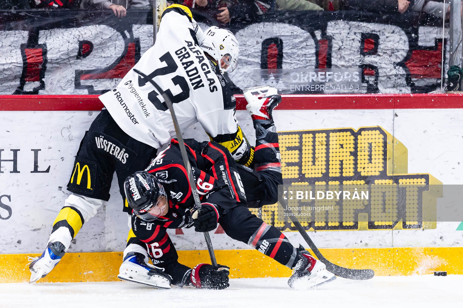 Västerås Anton Gradin och Nybros Hugo Gabrielson